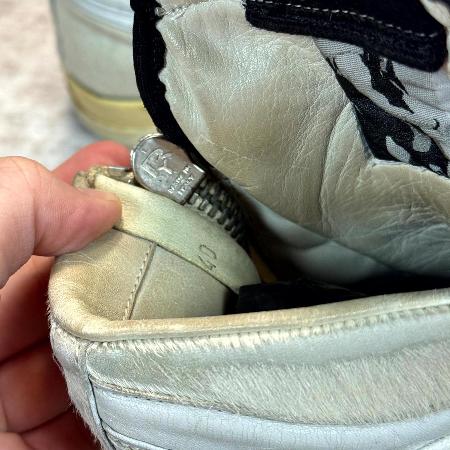 AW08 Rick Owens 1/40 Pony Hair Milk Dunks
