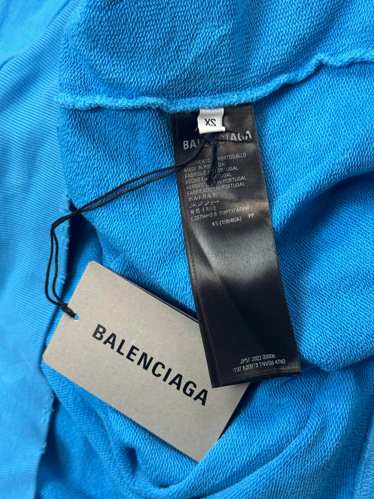 SS23 Balenciaga Blue Distressed Campaign Hoodie
