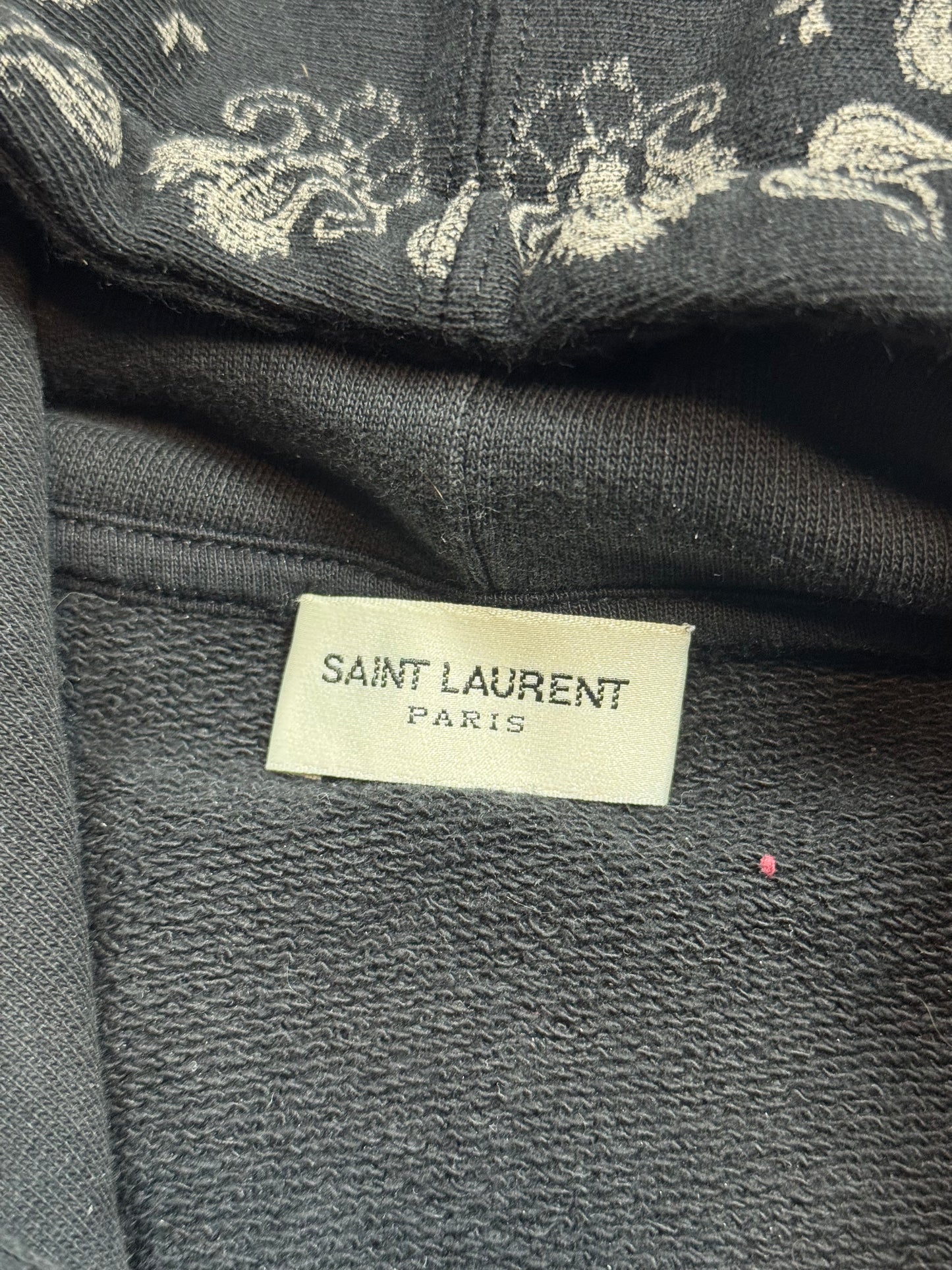2018 Saint Laurent Paris Paisley Bandana Hoodie