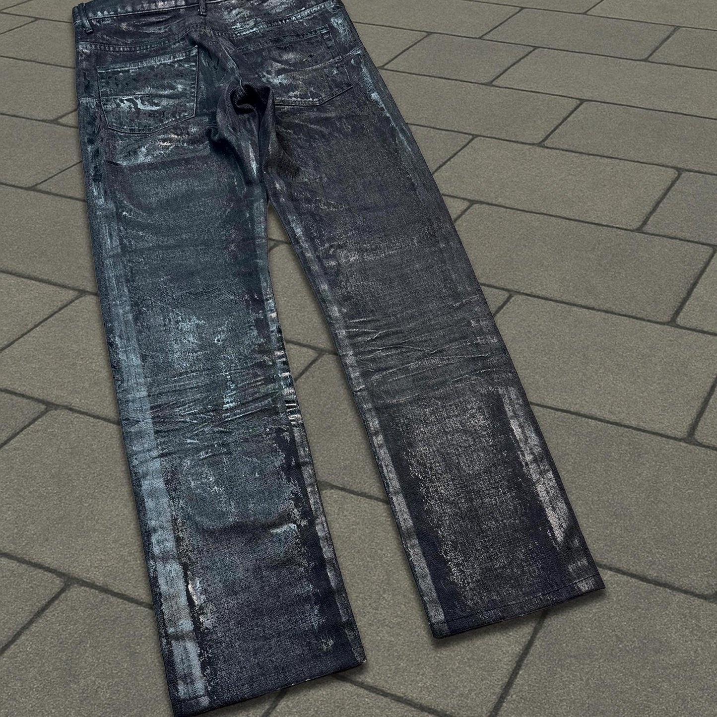 AW05 Dior Homme Black Waxed Luster Denim