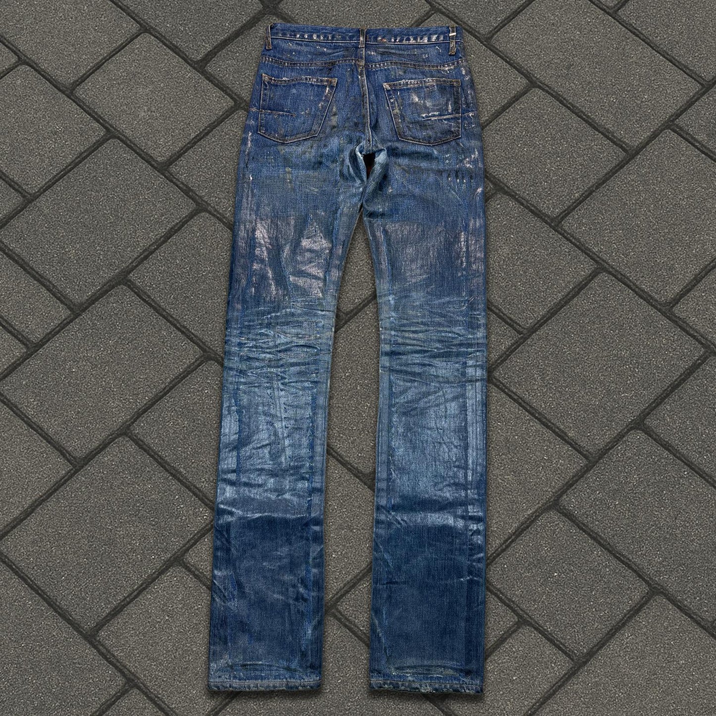 AW03 Dior Homme Blue Waxed Luster Denim