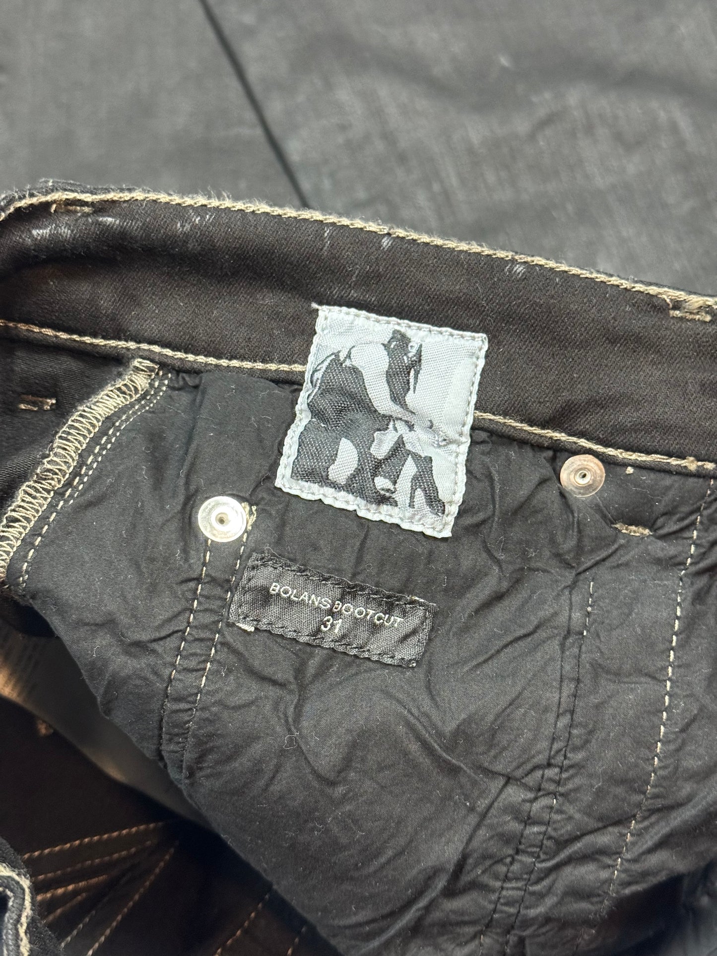 Rick Owens Waxed Bolan Denim