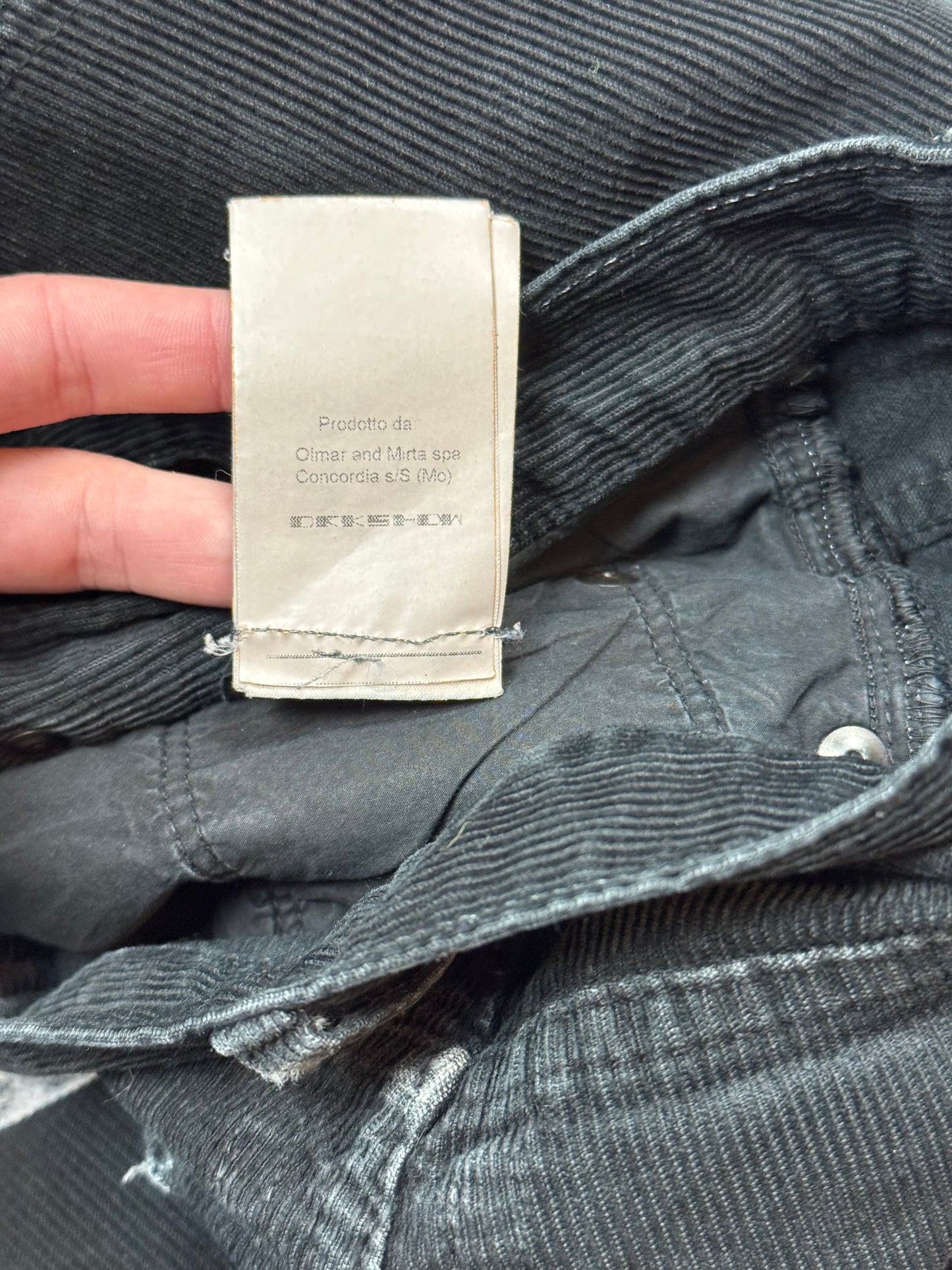 Rick Owens Olmar & Mirta Corduroy Detroit Cut Denim