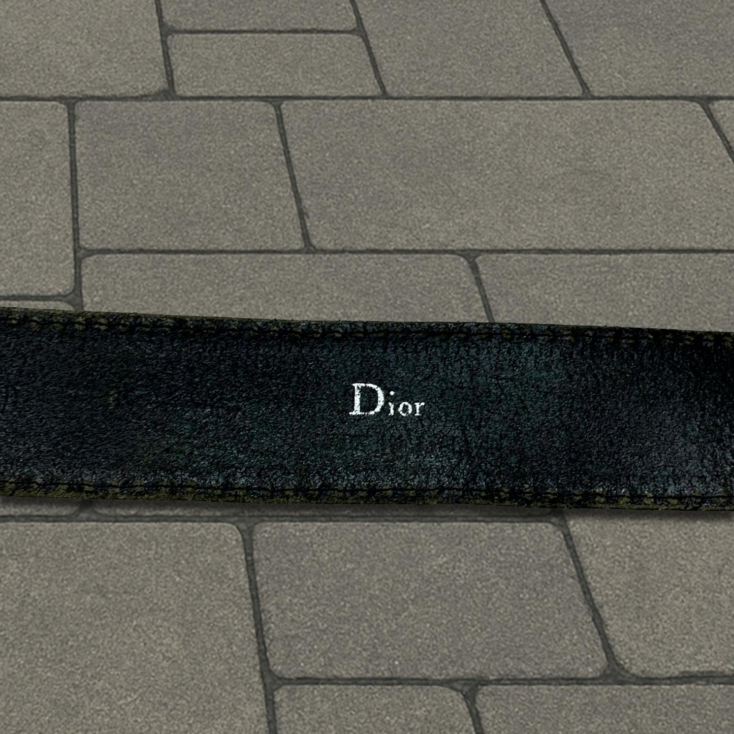 SS05 Dior Homme Black Leather D Point Belt
