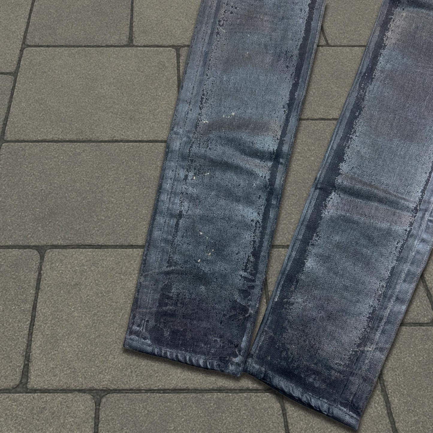 AW08 Dior Homme Black Luster Wax Denim