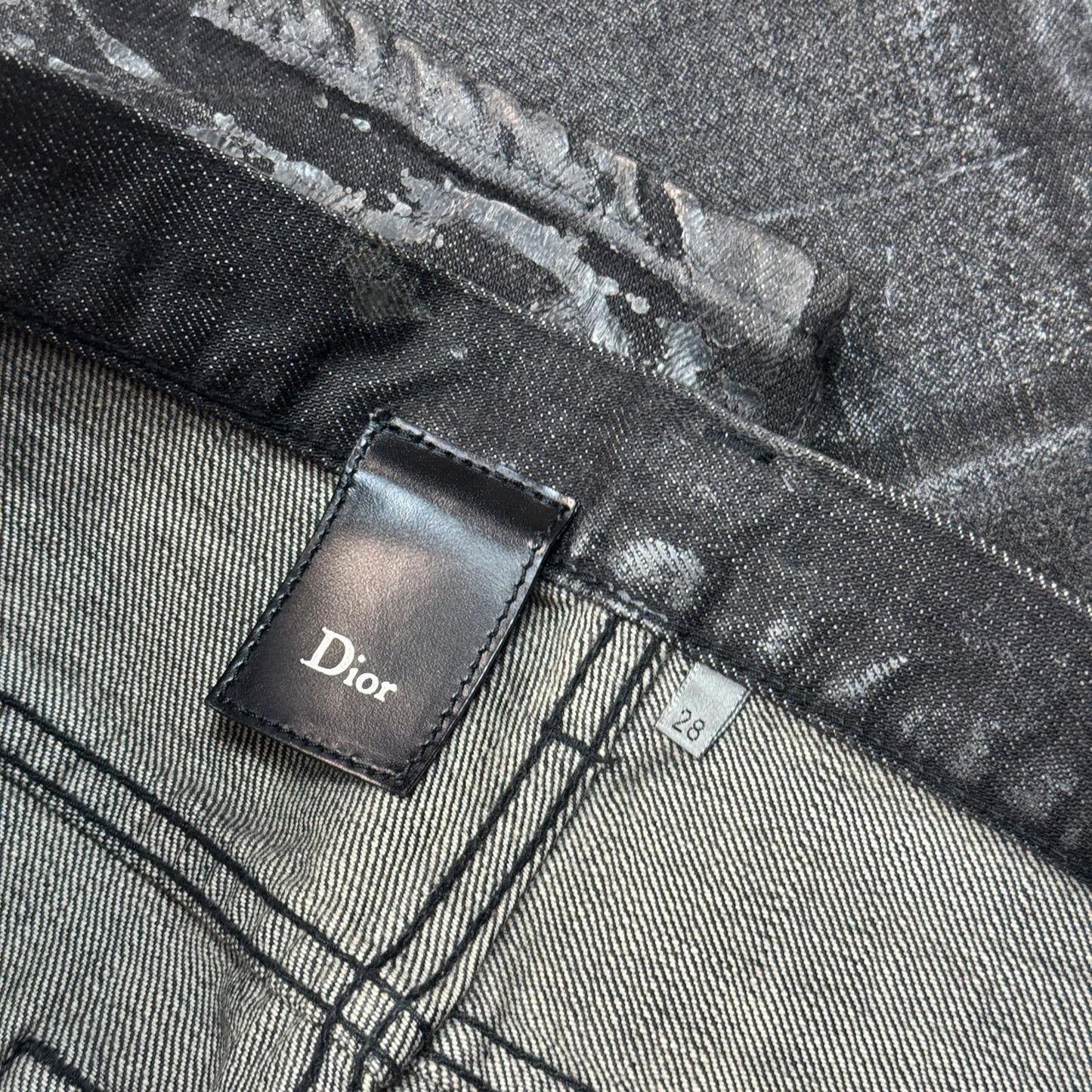 AW05 Dior Homme Black Waxed Denim