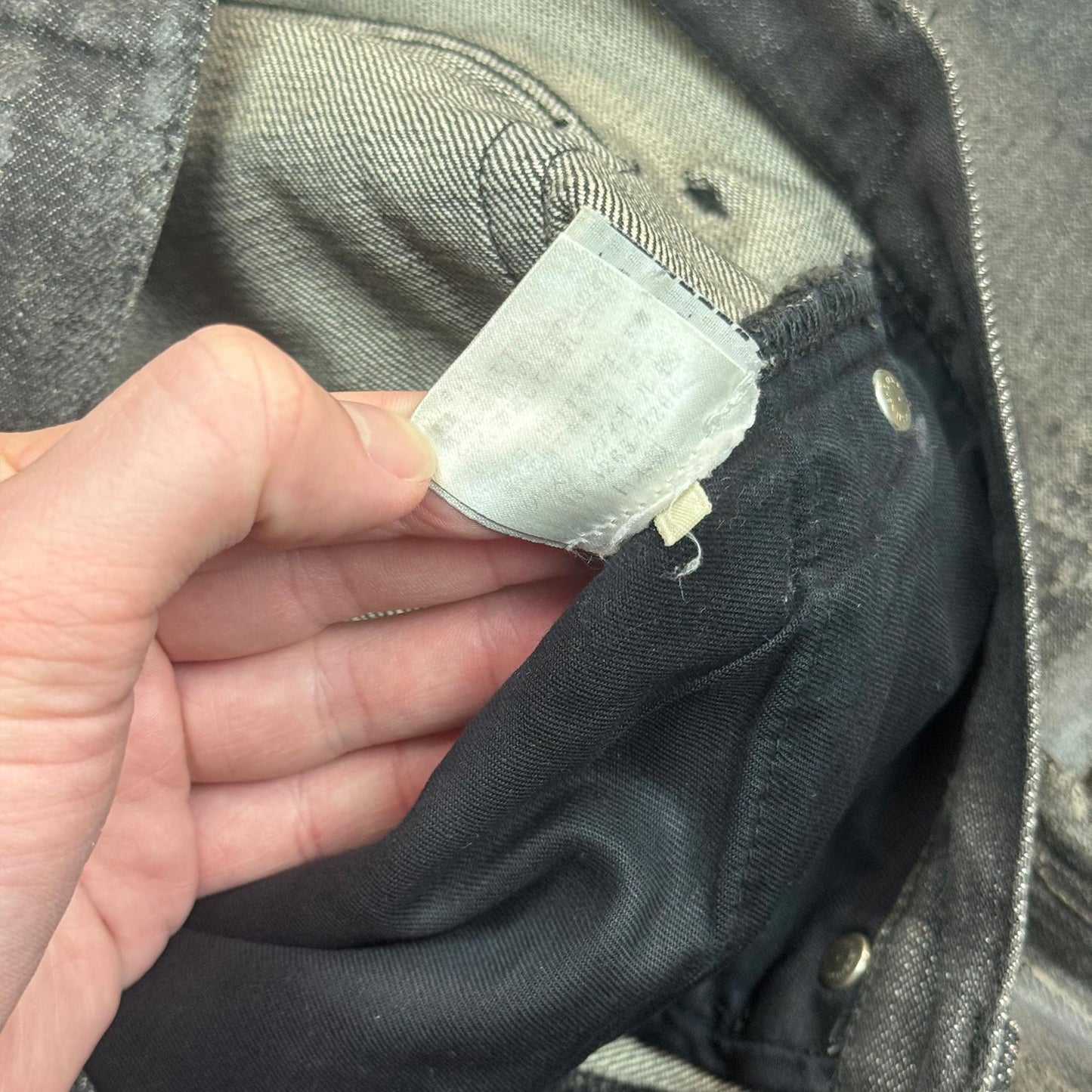 AW08 Dior Homme Black Luster Wax Denim
