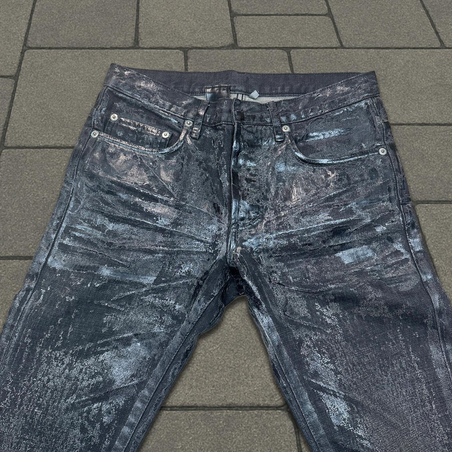AW07 Dior Homme Black Luster Wax Denim