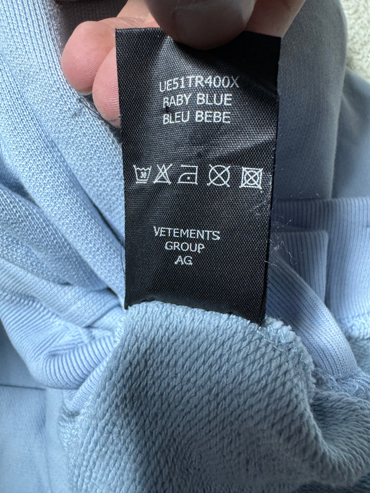 Vetements Baby Blue Unicorn Hoodie