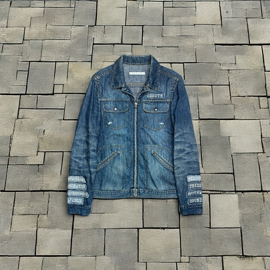 SS02 “Modern Age” Number Nine Slogan Denim Jacket