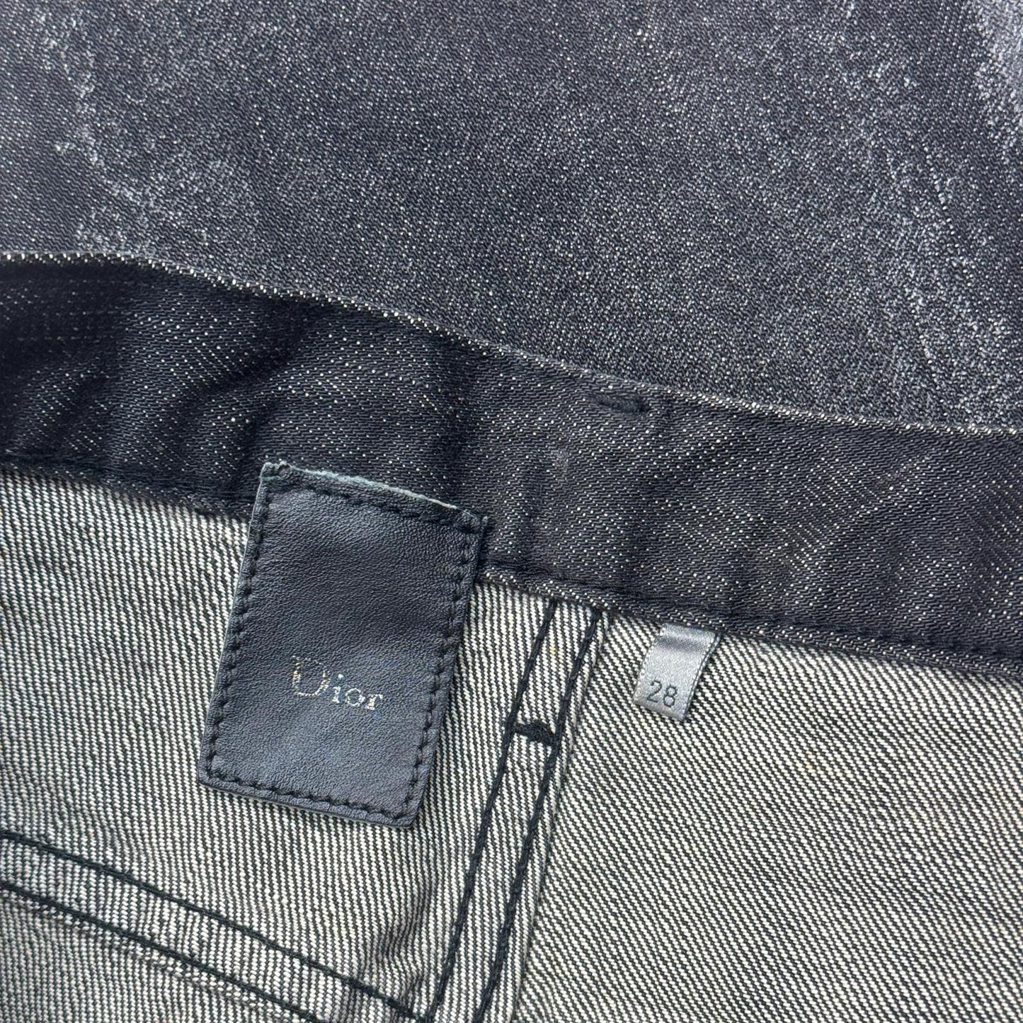 AW05 Dior Homme Black Waxed Denim