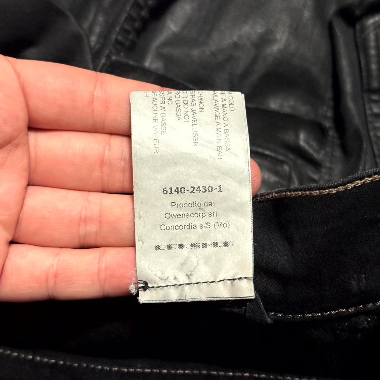 SS16 Rick Owens Black Waxed Memphis Cut Denim