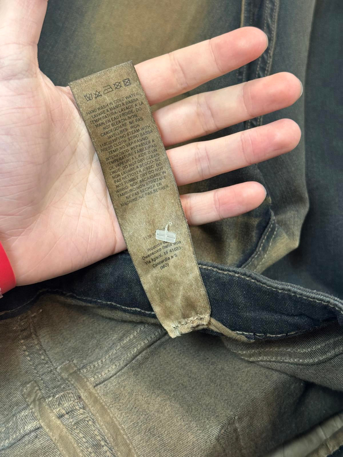 FW23 Rick Owens Mudwashed Detroit Cut Denim