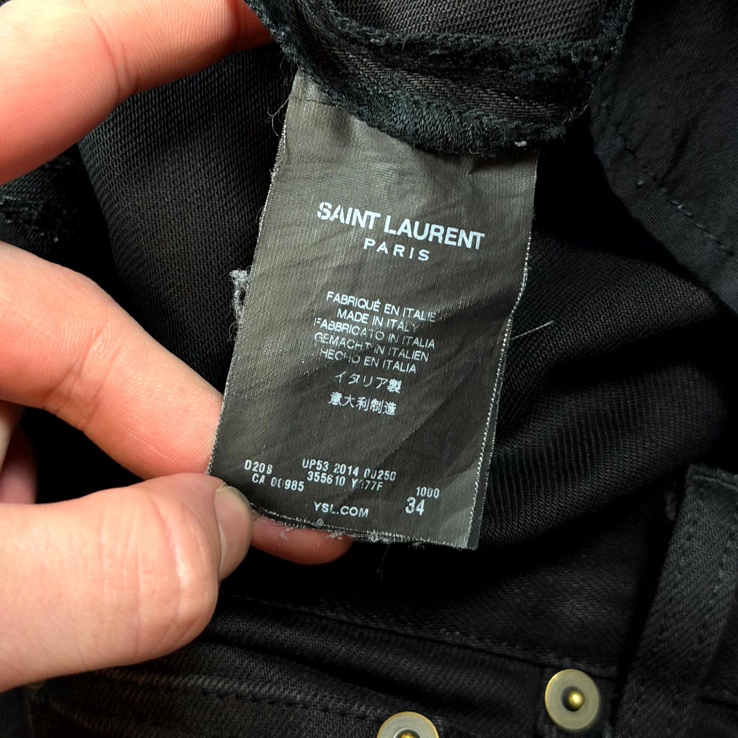 FW14 Saint Laurent Paris Black D02 Denim
