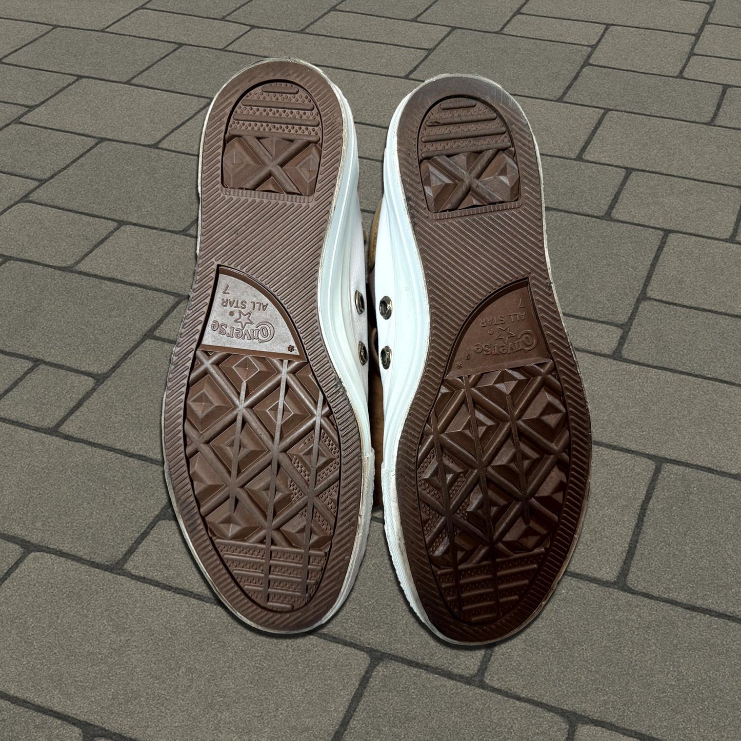 Chrome Hearts Seafoam Green Crocodile Patch Leather Converse