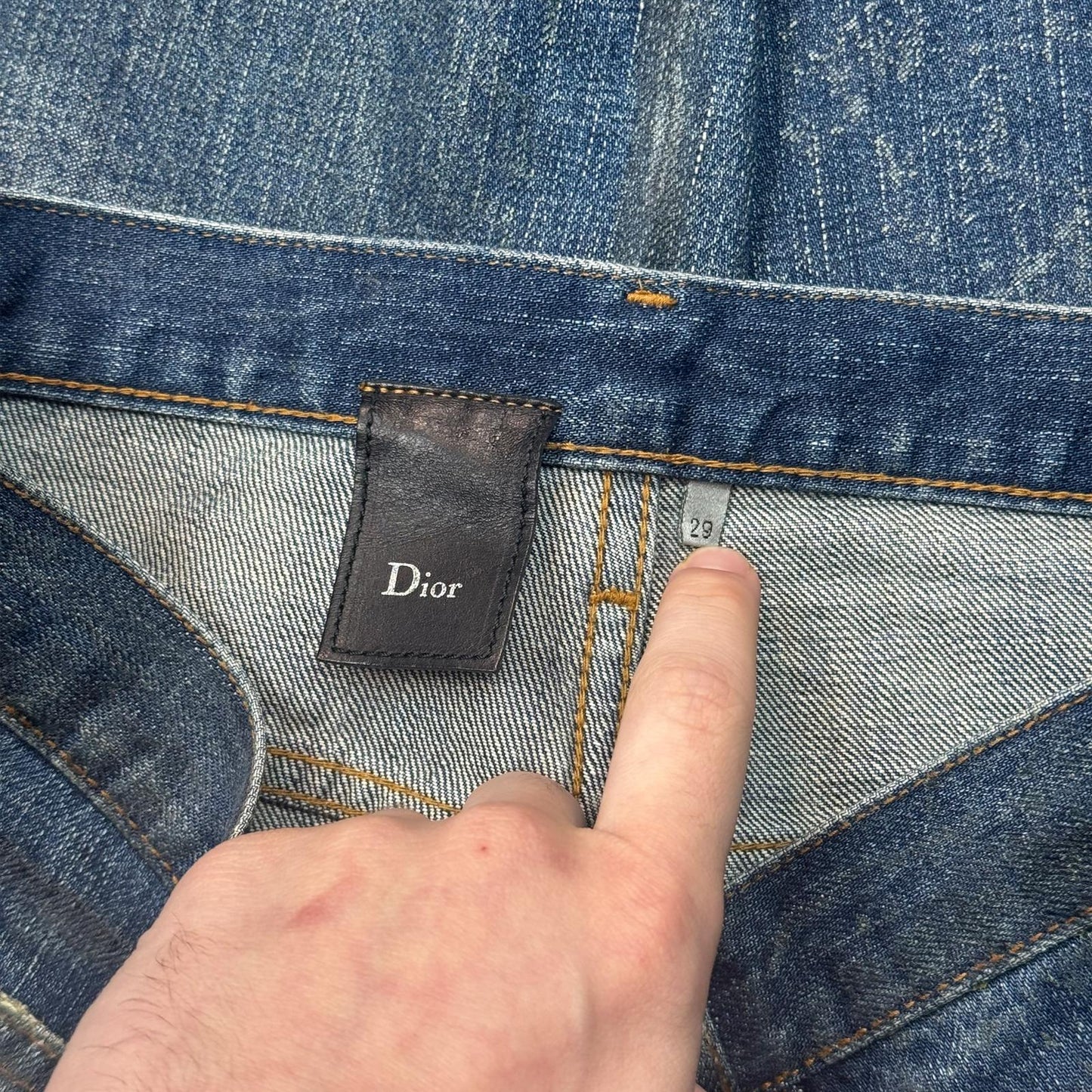 SS07 Dior Homme Blue Waxed Luster Denim