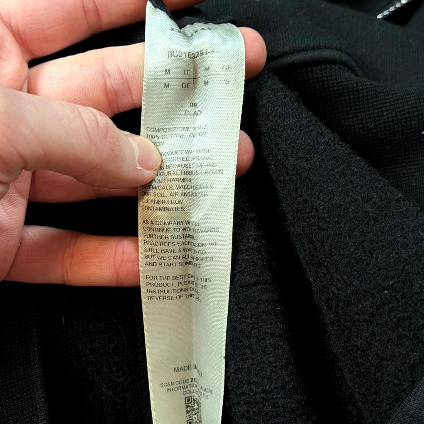 Rick Owens Black Gimp Zip Up Hoodie