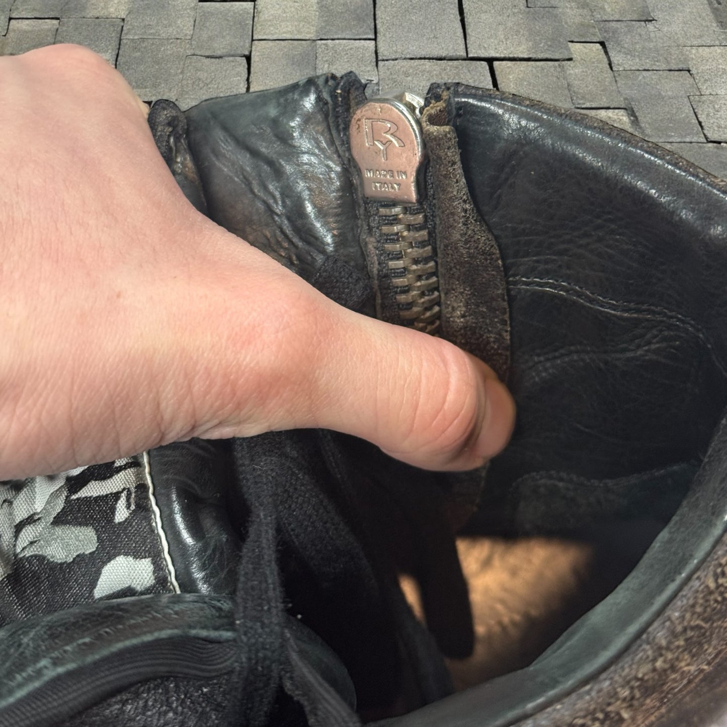 SS08 “Creatch” Rick Owens Blistered Leather Dunks