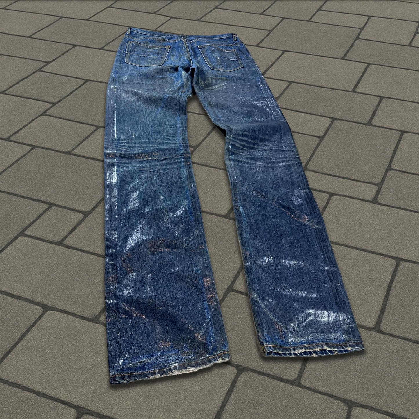 AW03 Dior Homme Blue Waxed Luster Denim