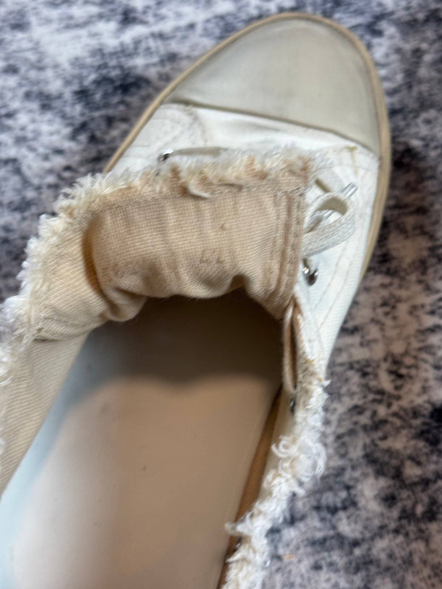 Saint Laurent Paris Frayed Low Top Sneakers
