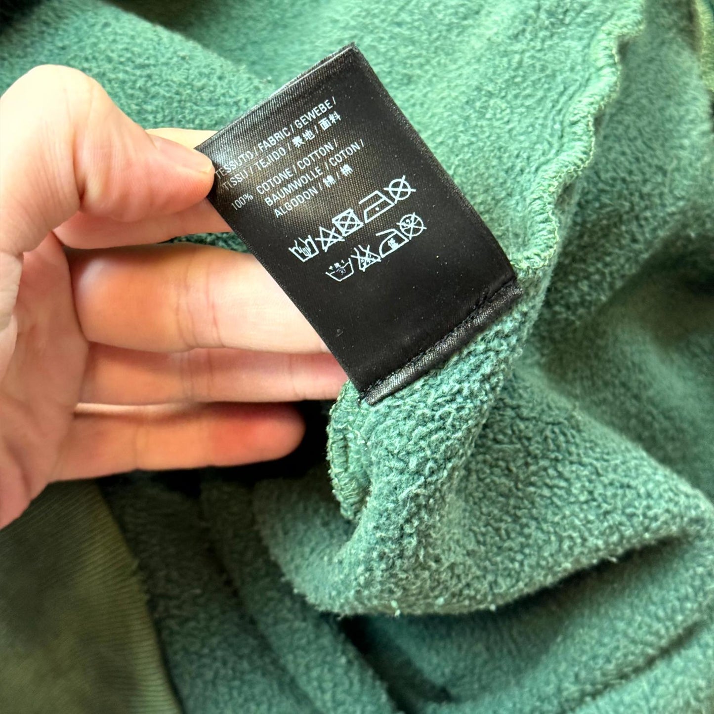 2018 Balenciaga Green Washed Whale Hoodie
