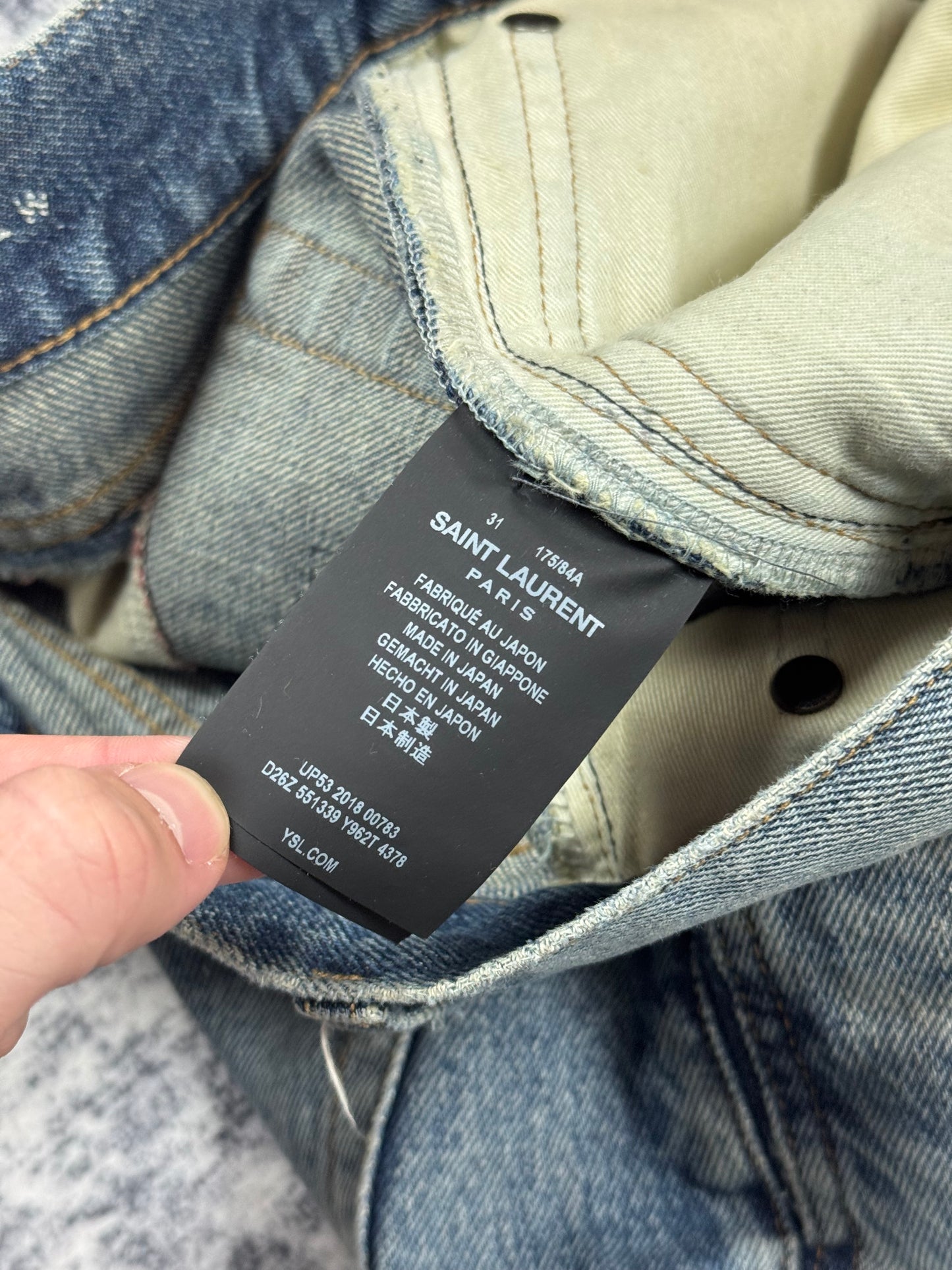 SS18 Saint Laurent Bandana D02 Denim