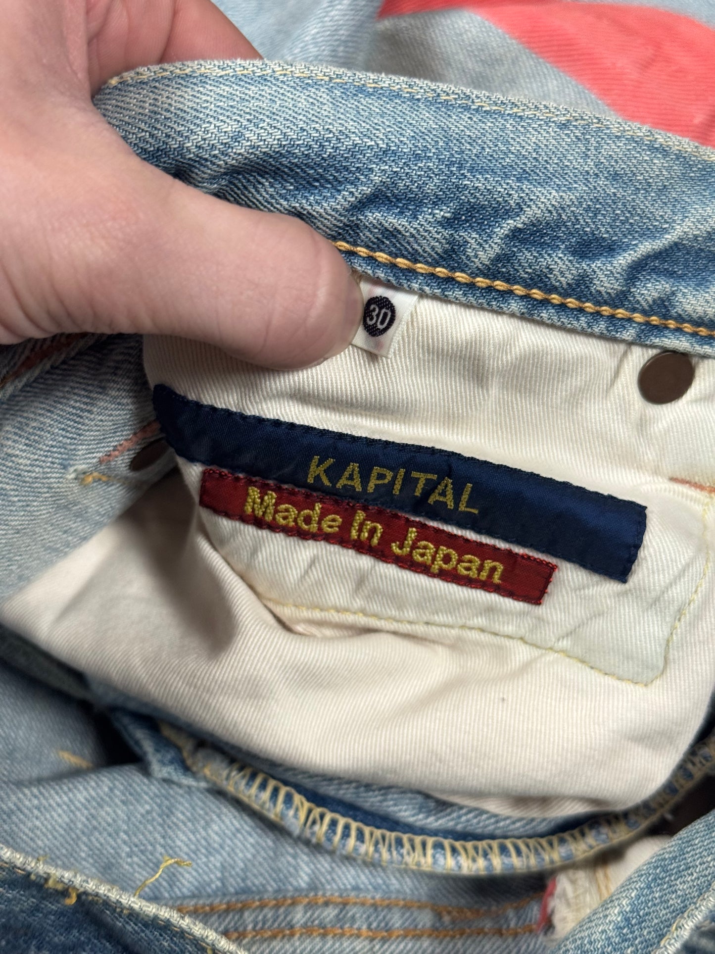 Kapital Red Strip Flared Denim