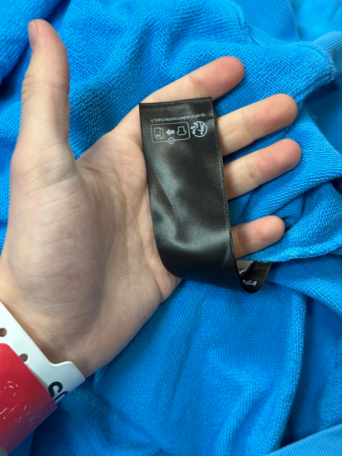 SS23 Balenciaga Blue Distressed Campaign Hoodie