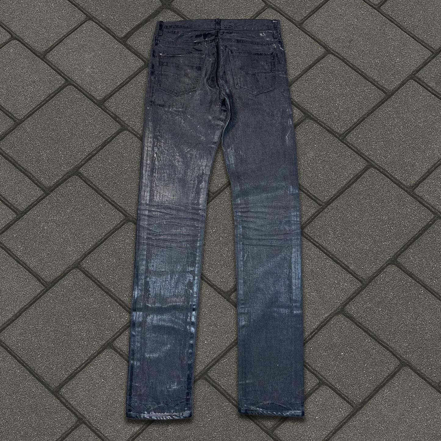 AW05 Dior Homme Black Luster Wax Denim