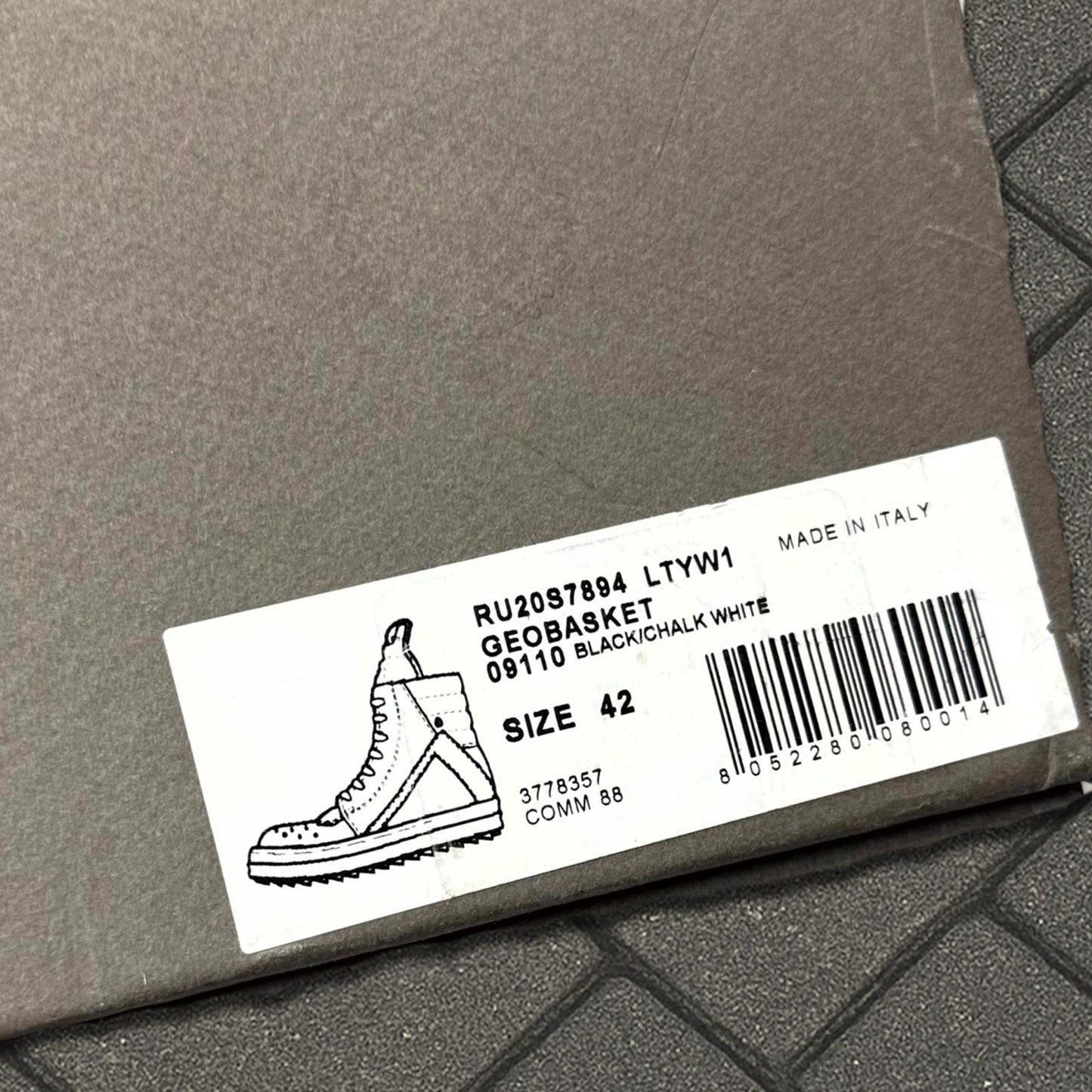 SS20 Rick Owens “Tecuatl” Megalace Geobaskets