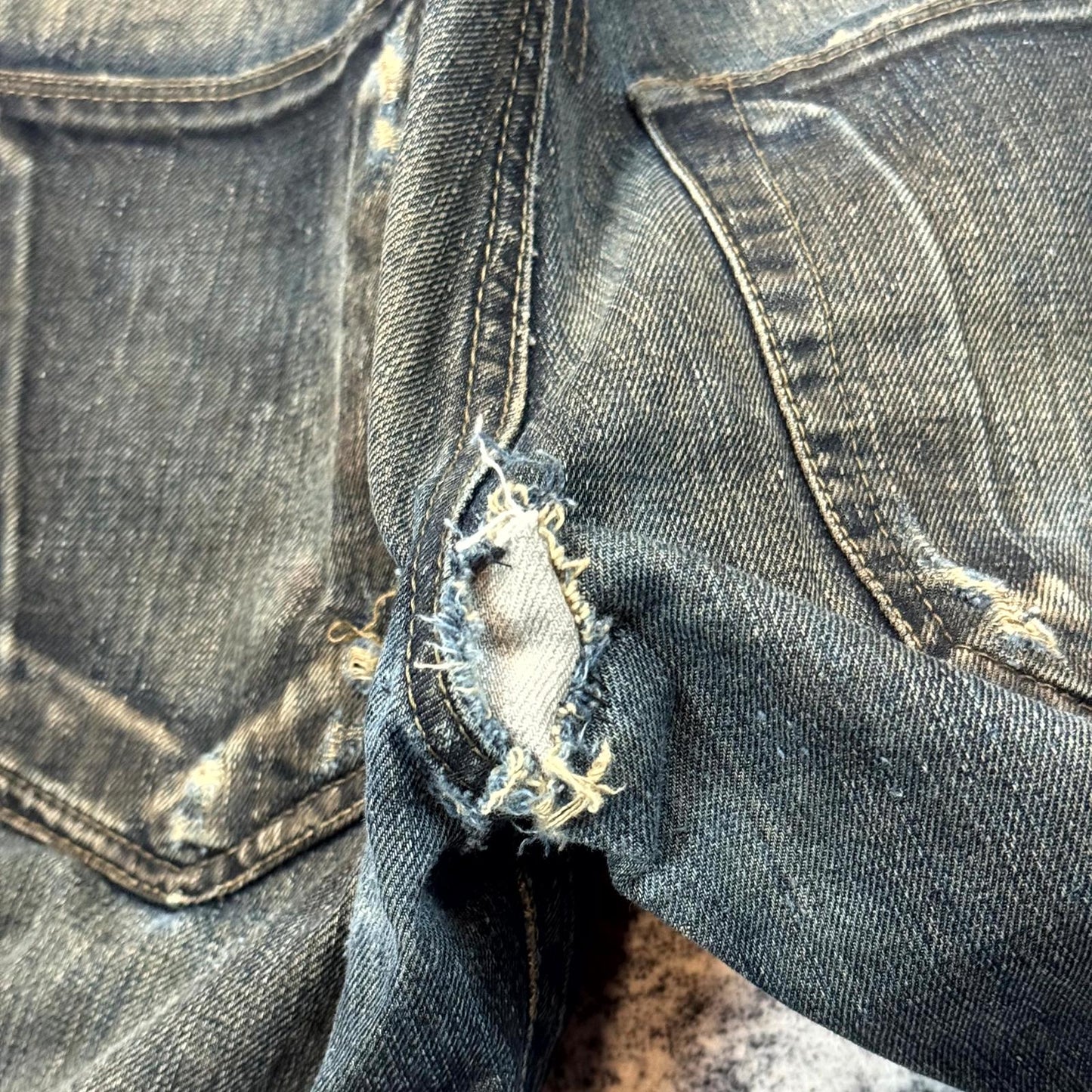 FW08 Rick Owens Stag Clawmark Detroit Cut Denim