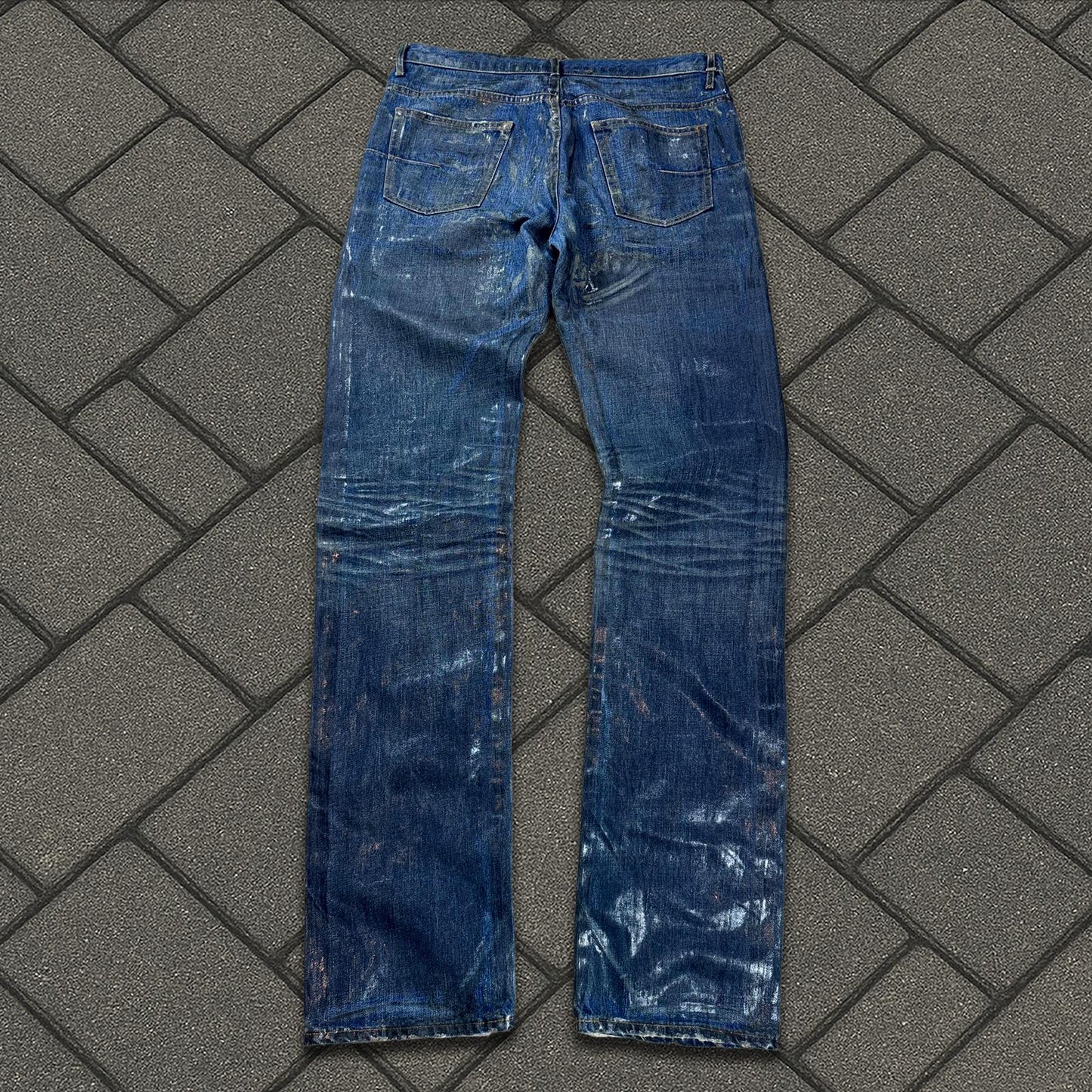 AW03 Dior Homme Blue Waxed Luster Denim