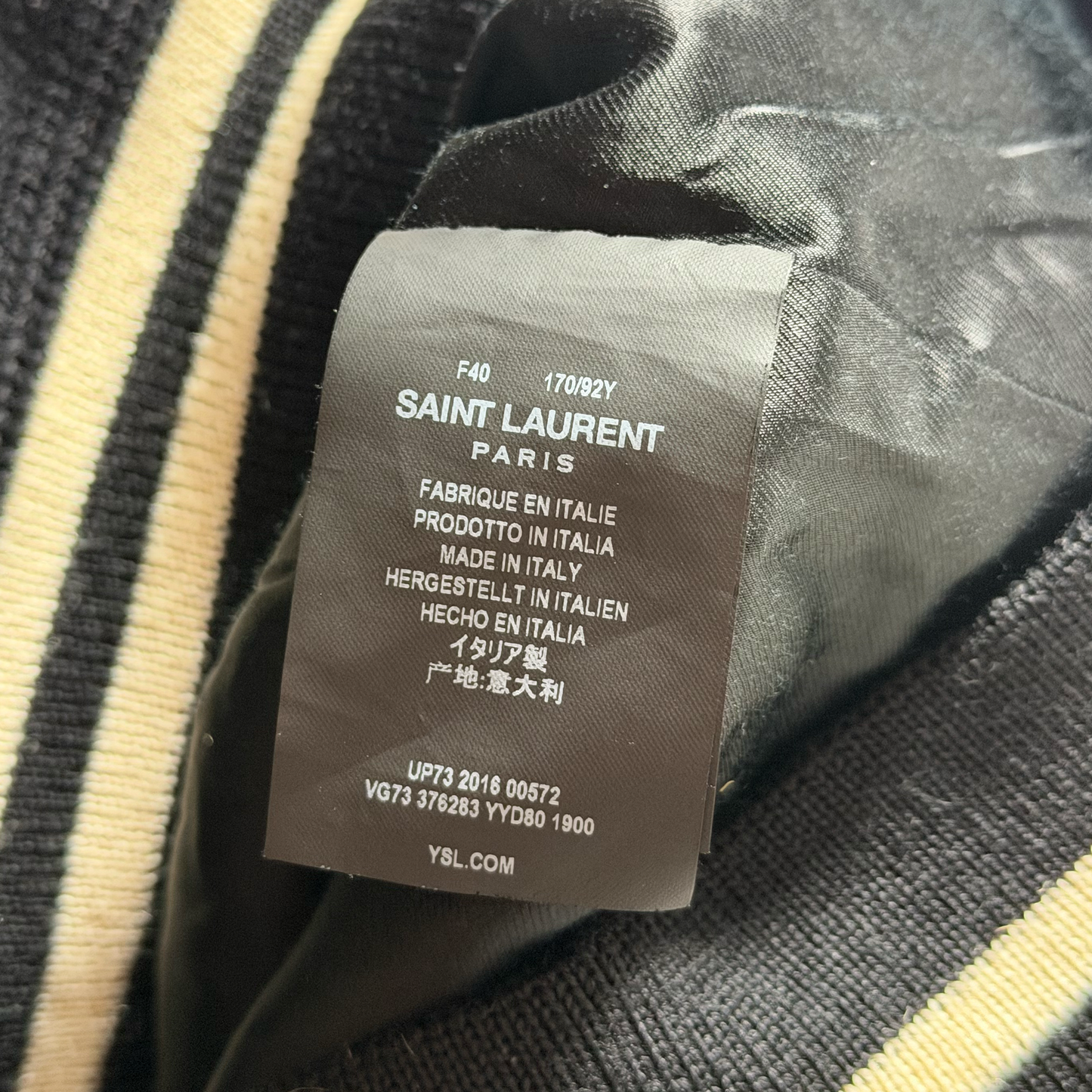 FW16 Saint Laurent Paris Teddy Jacket