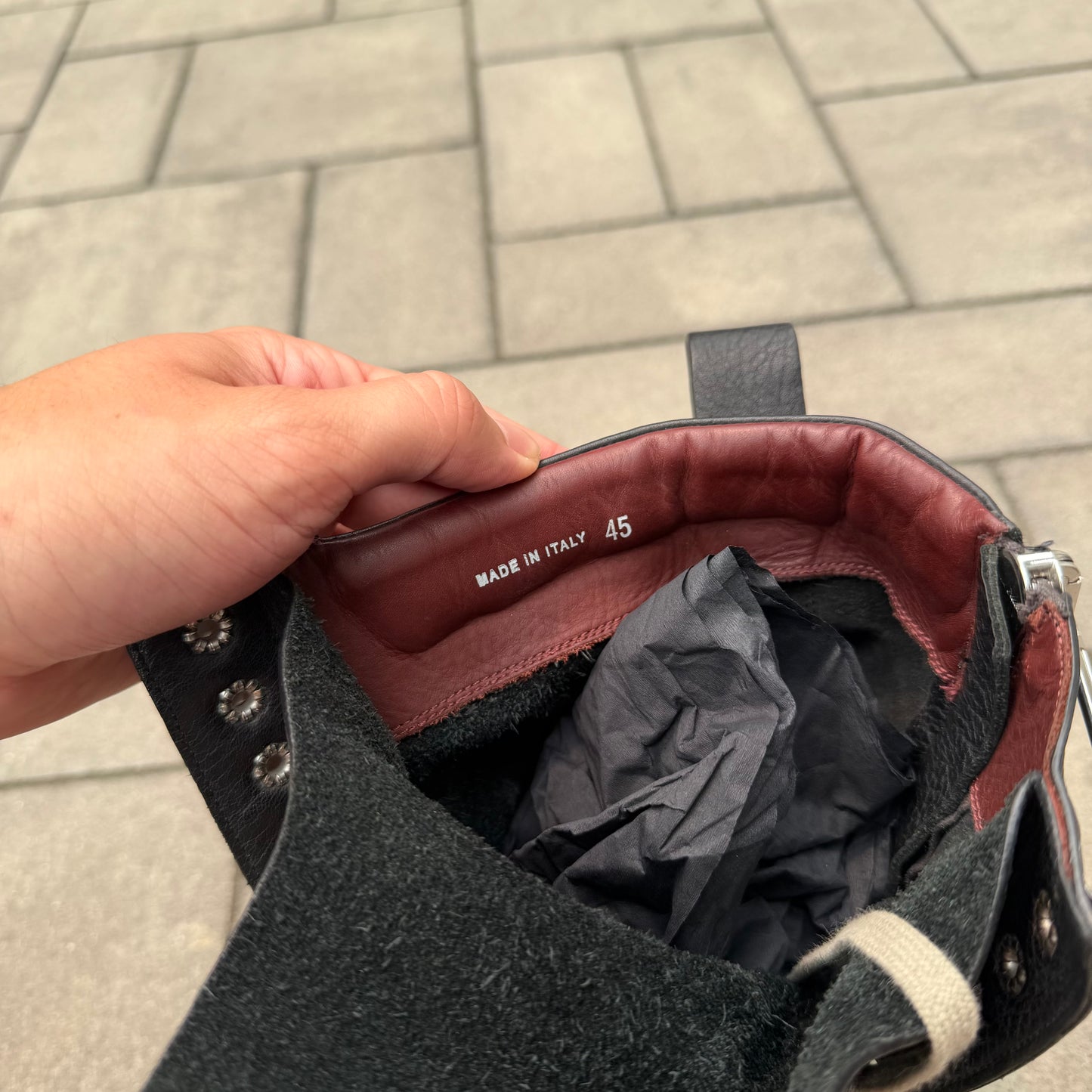 SS20 Rick Owens Leather Megatooth Boots