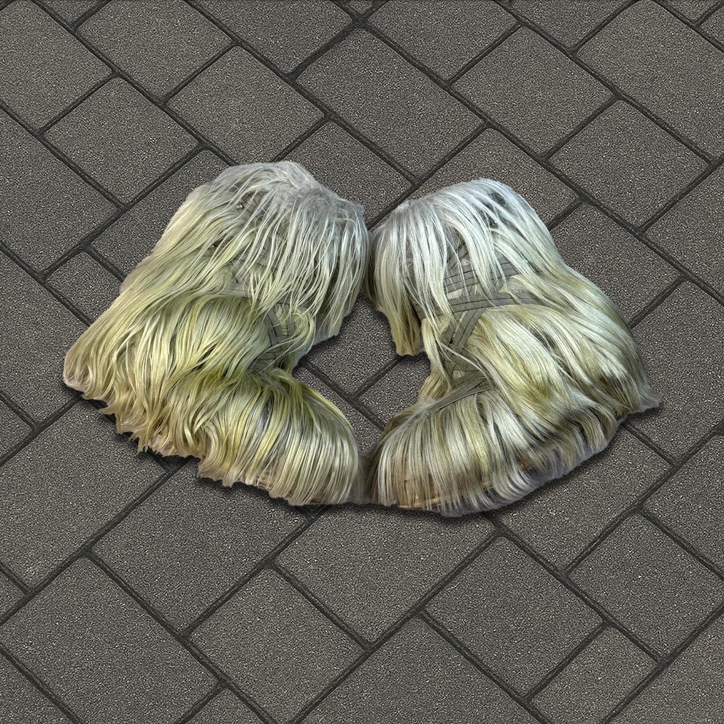 Rick Owens Moncler Acid Degrade Bigrock Fur Boots