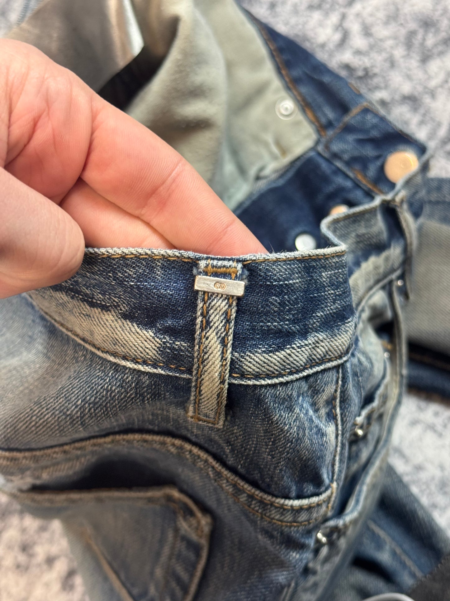 Dior Homme Painted Blue Denim
