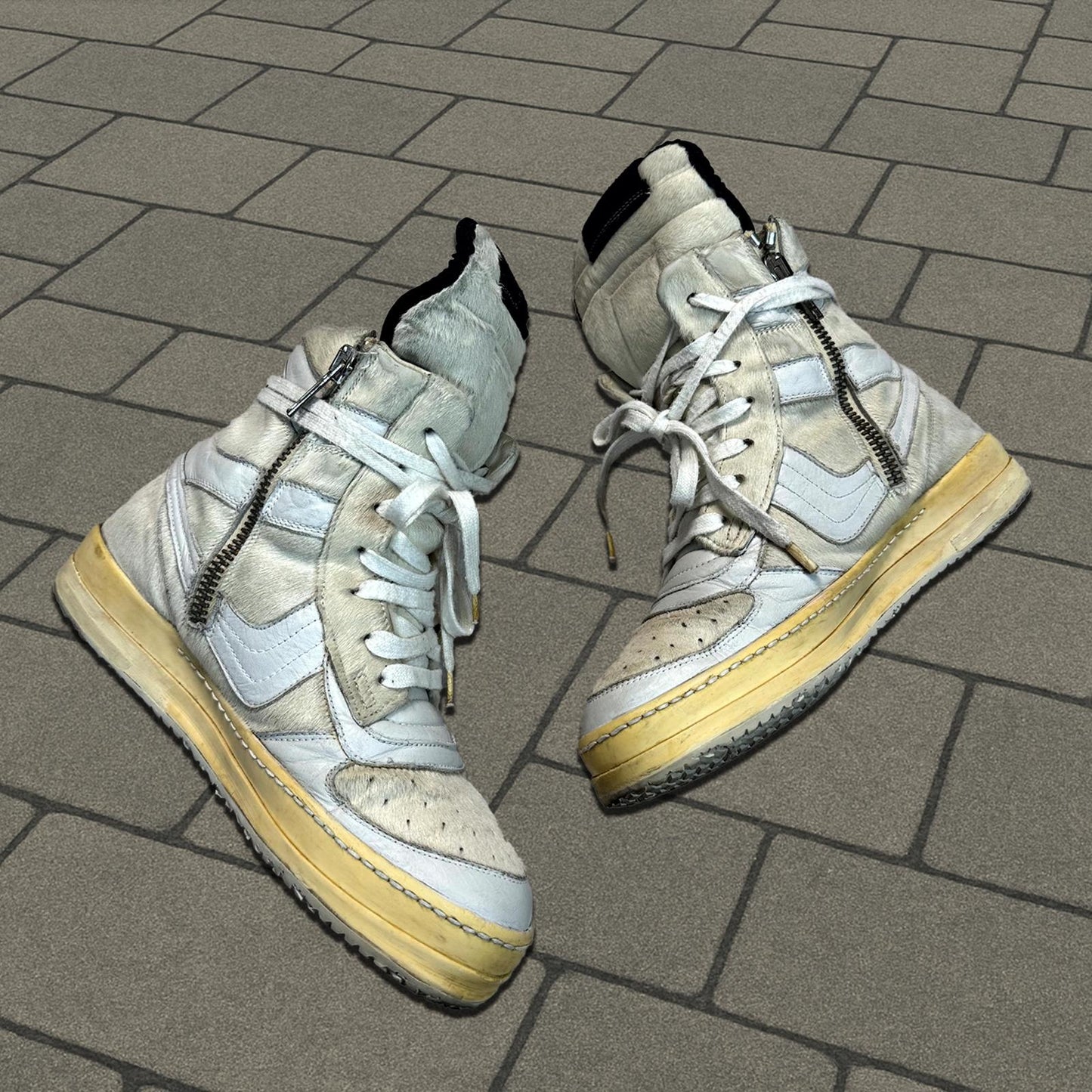 AW08 Rick Owens 1/40 Pony Hair Milk Dunks