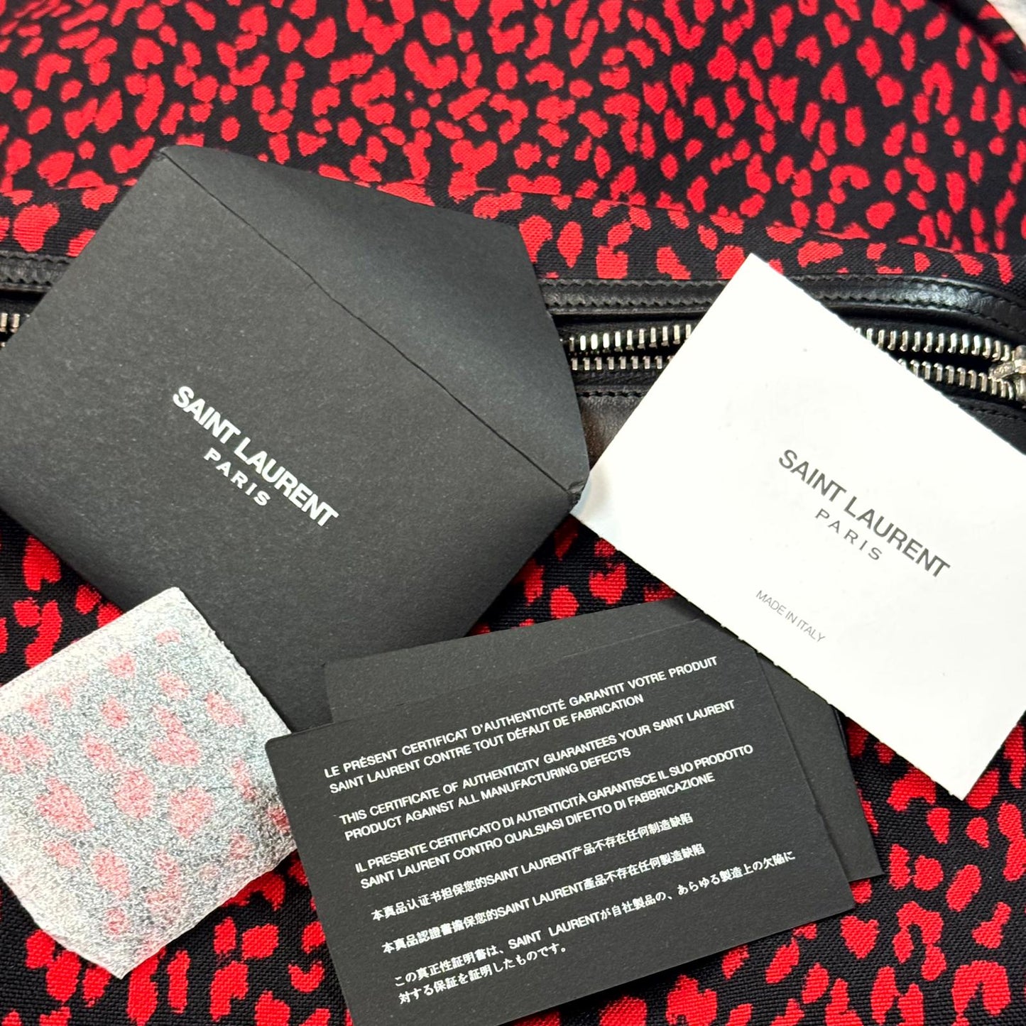 Saint Laurent Paris Red Babycat Backpack