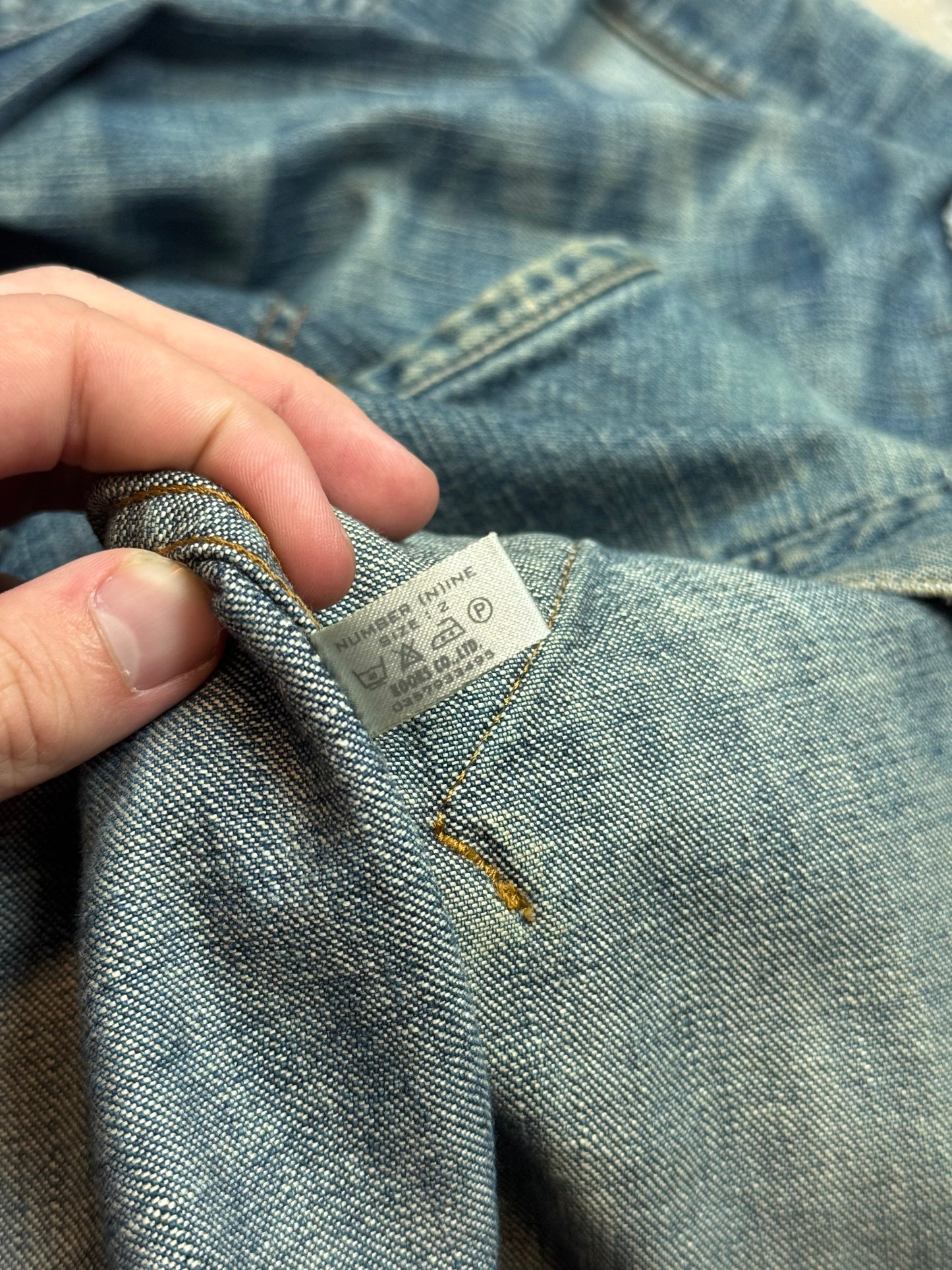 SS02 “Modern Age” Number Nine Slogan Denim Jacket
