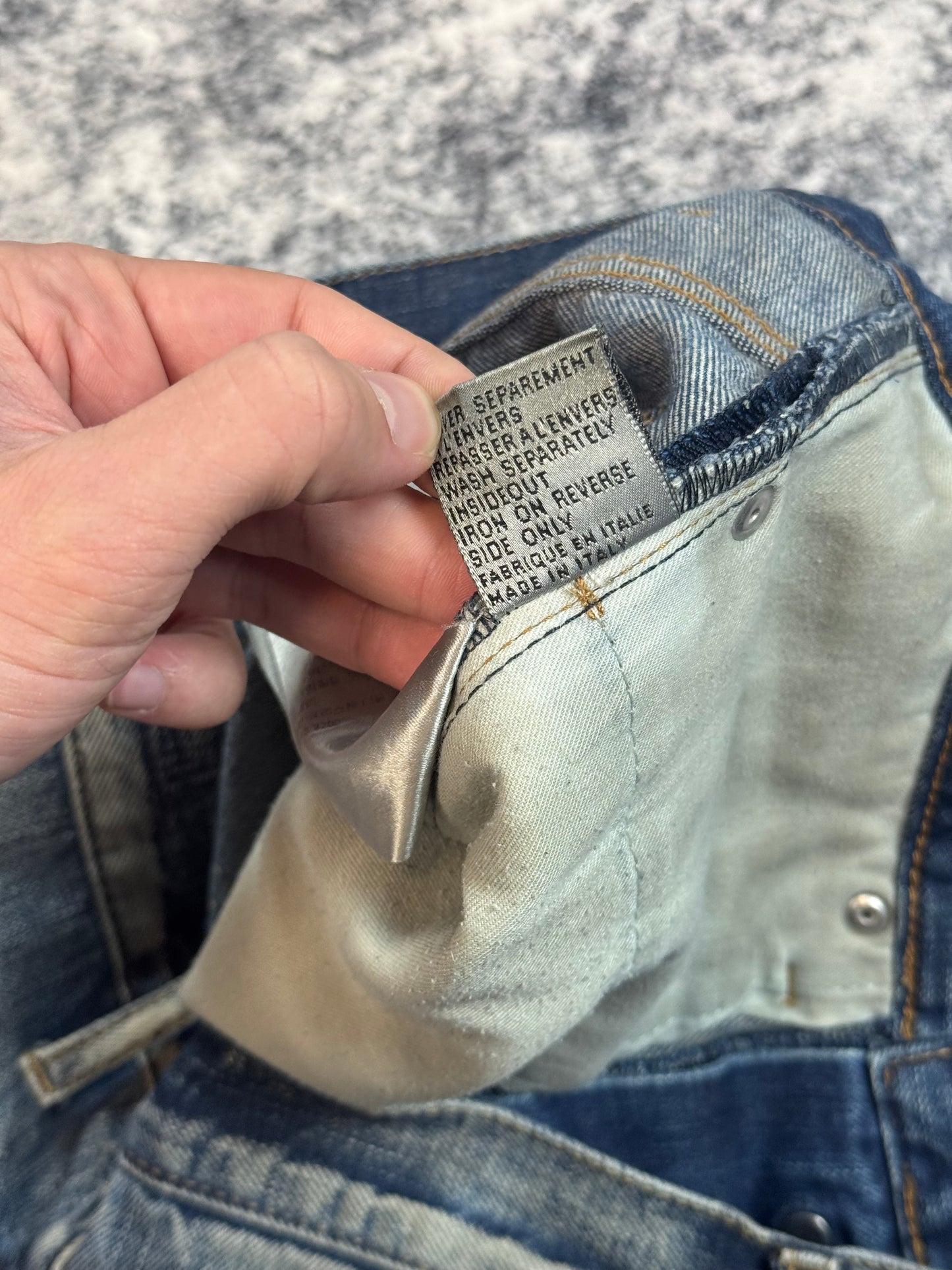 Dior Homme Painted Blue Denim