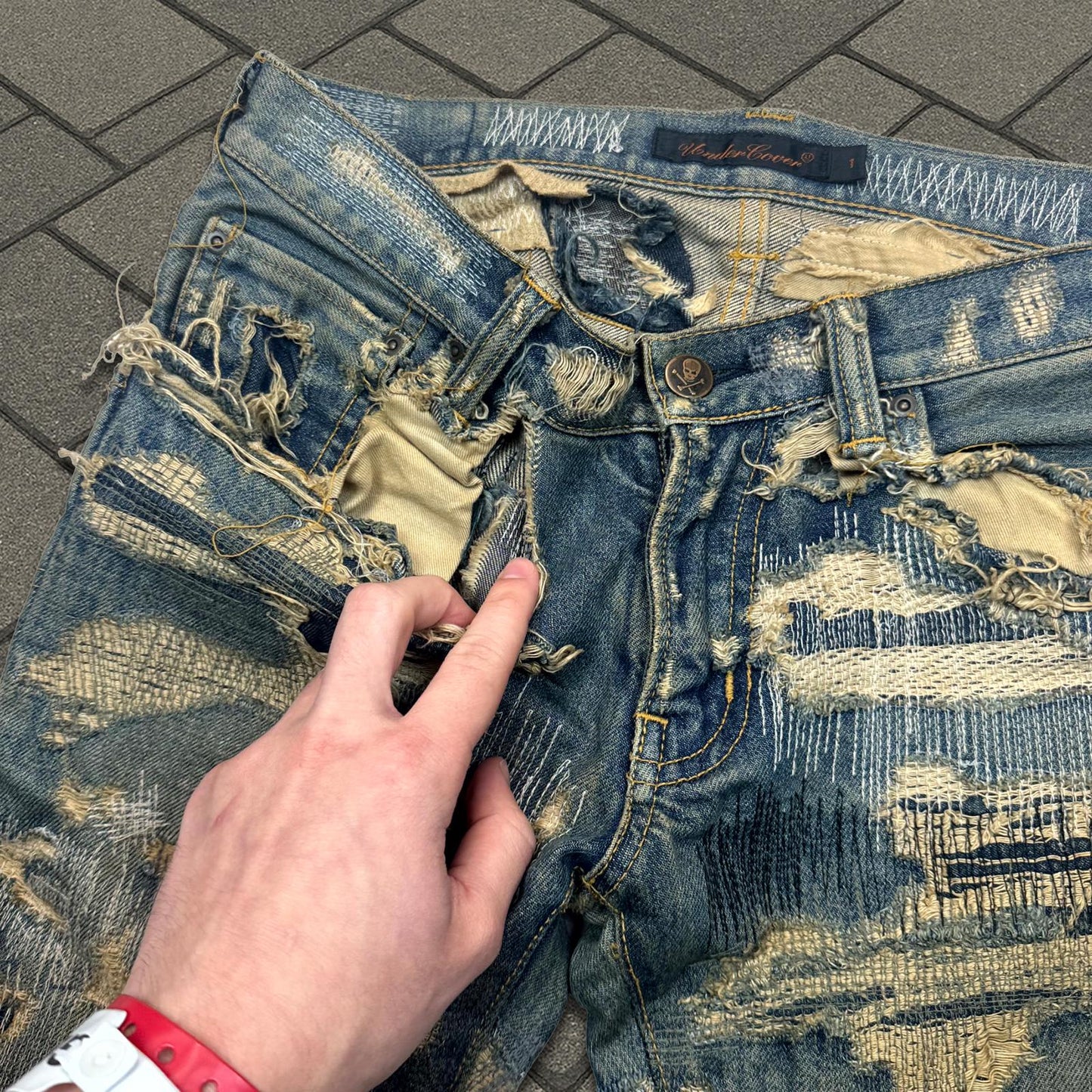 AW05 Undercover “Arts & Crafts” 85 Blue Boro Denim