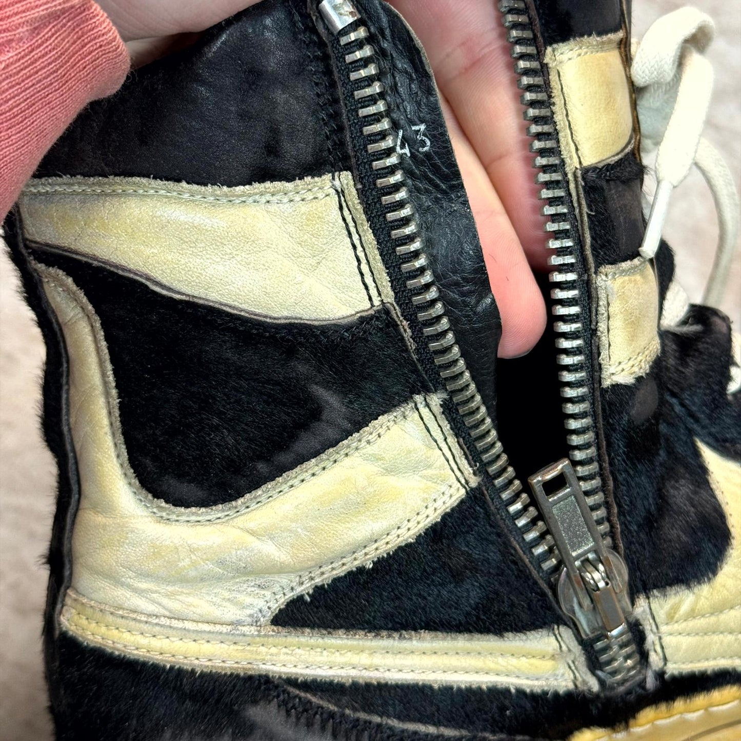 AW08 Rick Owens 1/40 Pony Hair Oreo Dunks