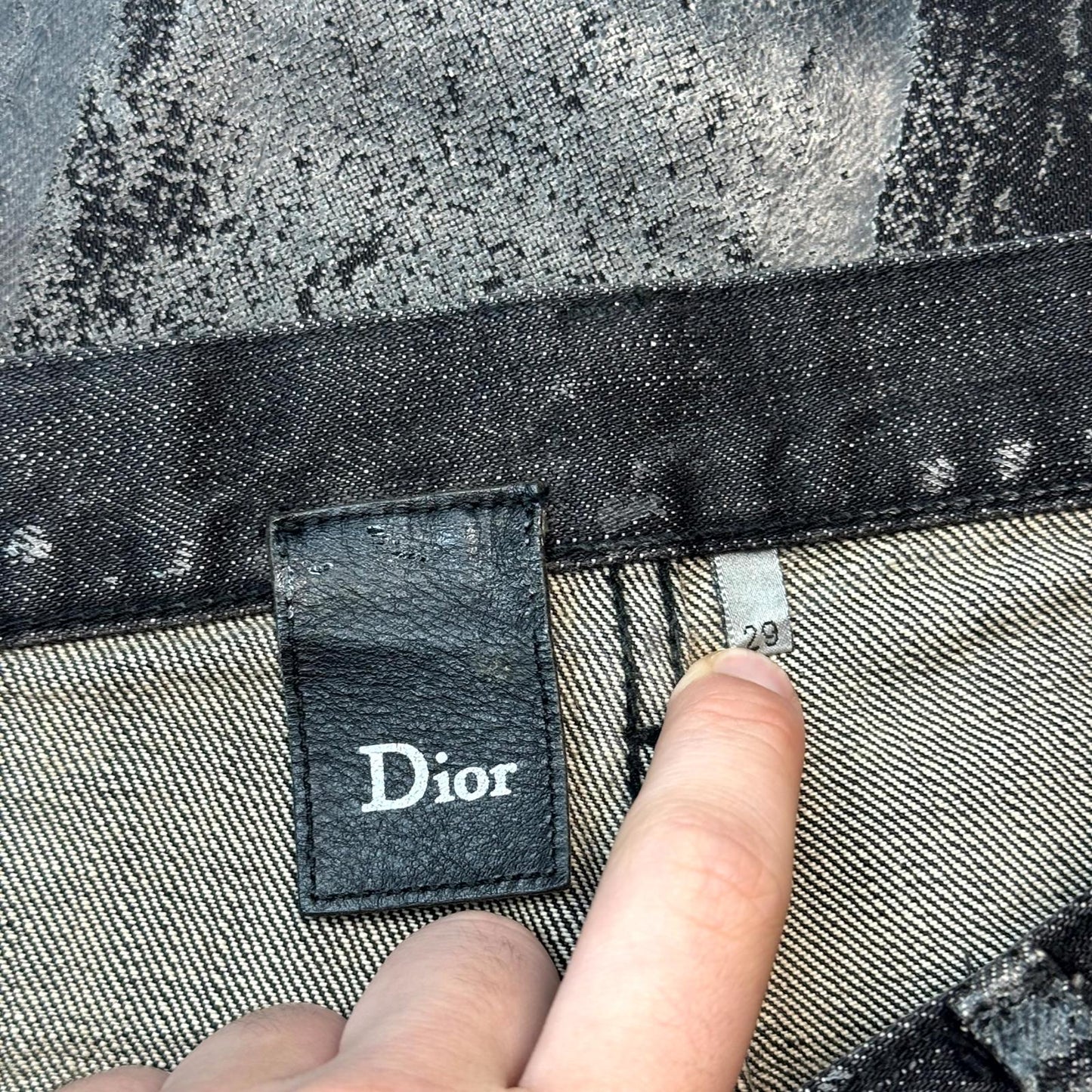 AW08 Dior Homme Black Waxed Luster Denim