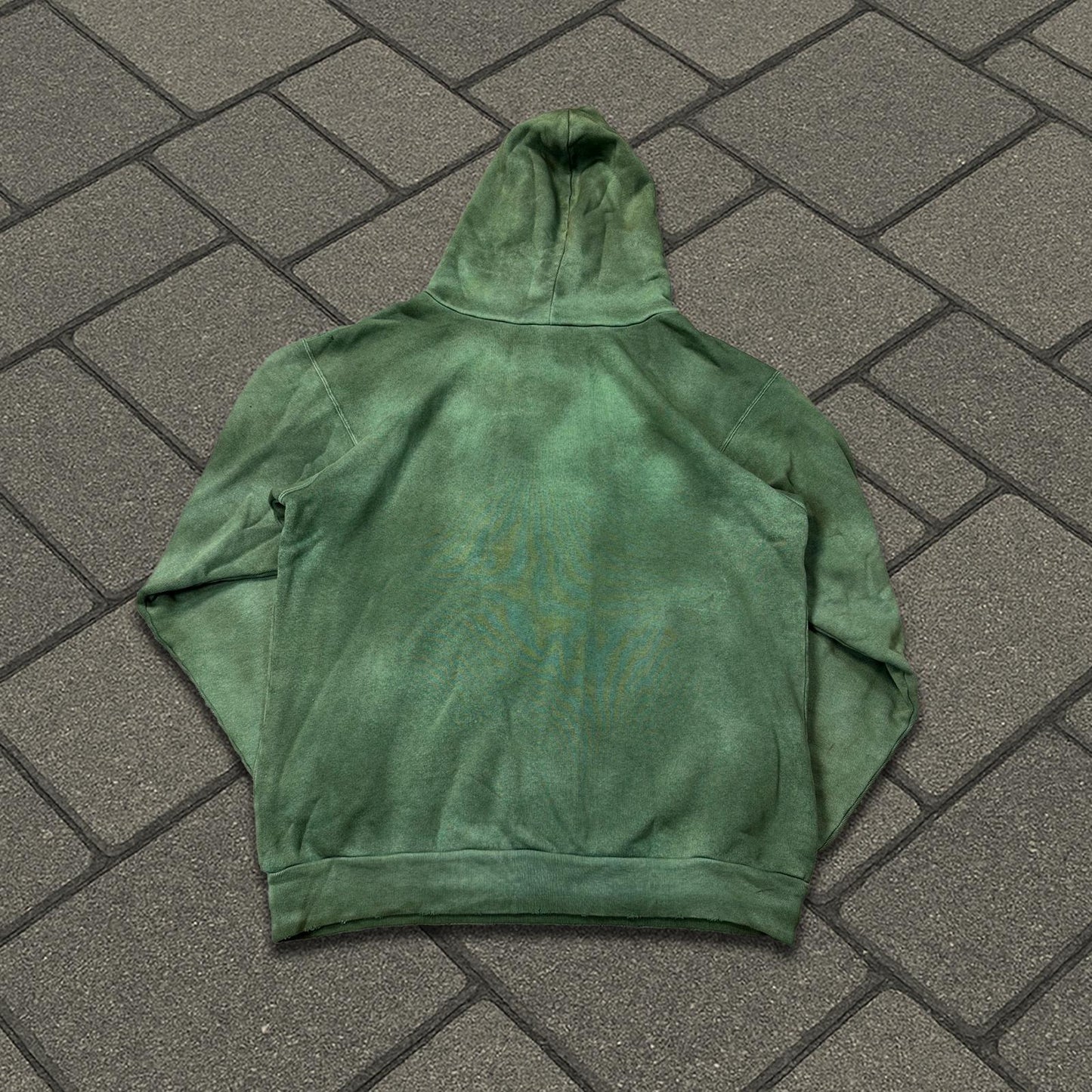 2018 Balenciaga Green Washed Whale Hoodie