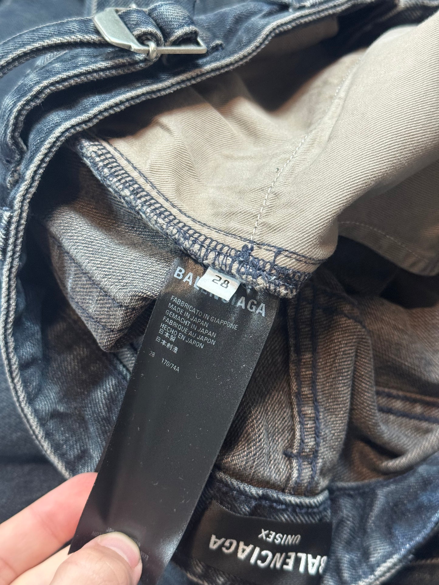 FW21 Balenciaga Indigo Convertible Denim Cargos