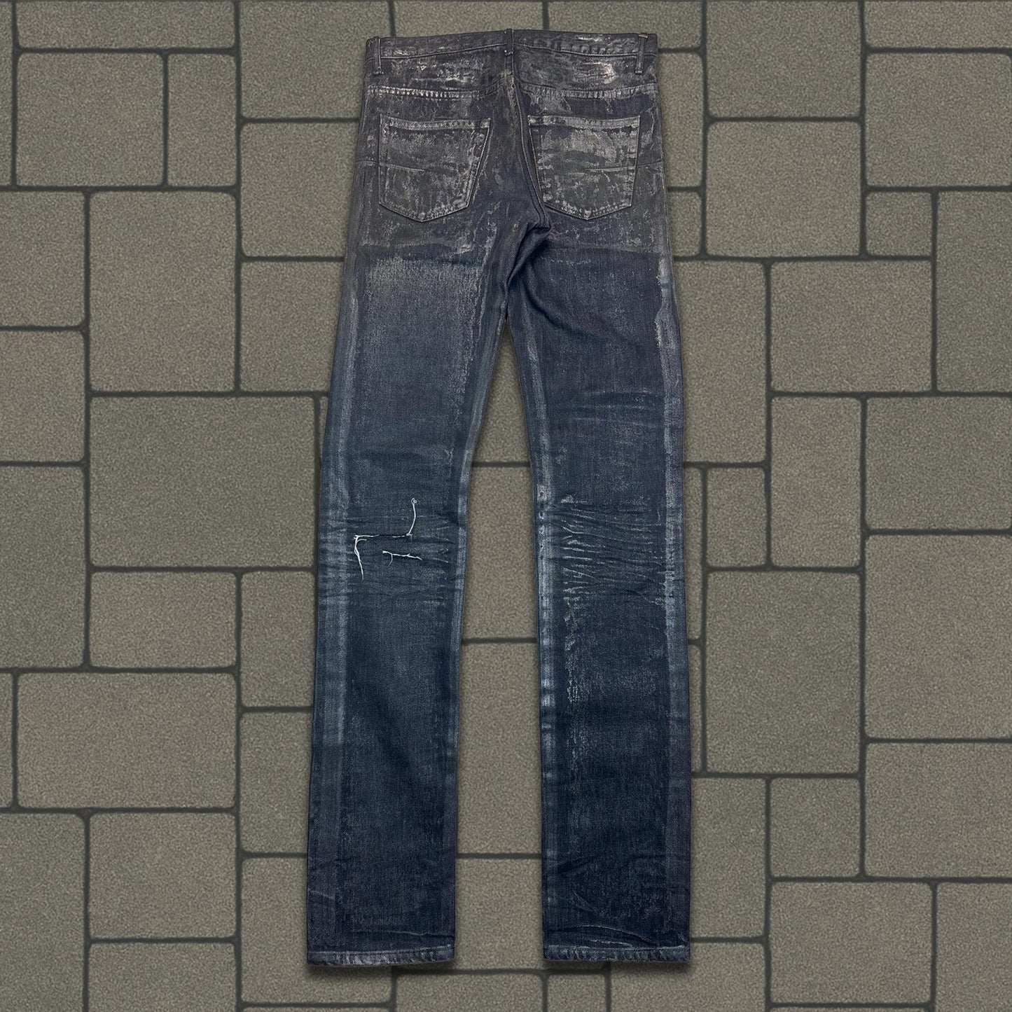 AW05 Dior Homme Black Waxed Denim