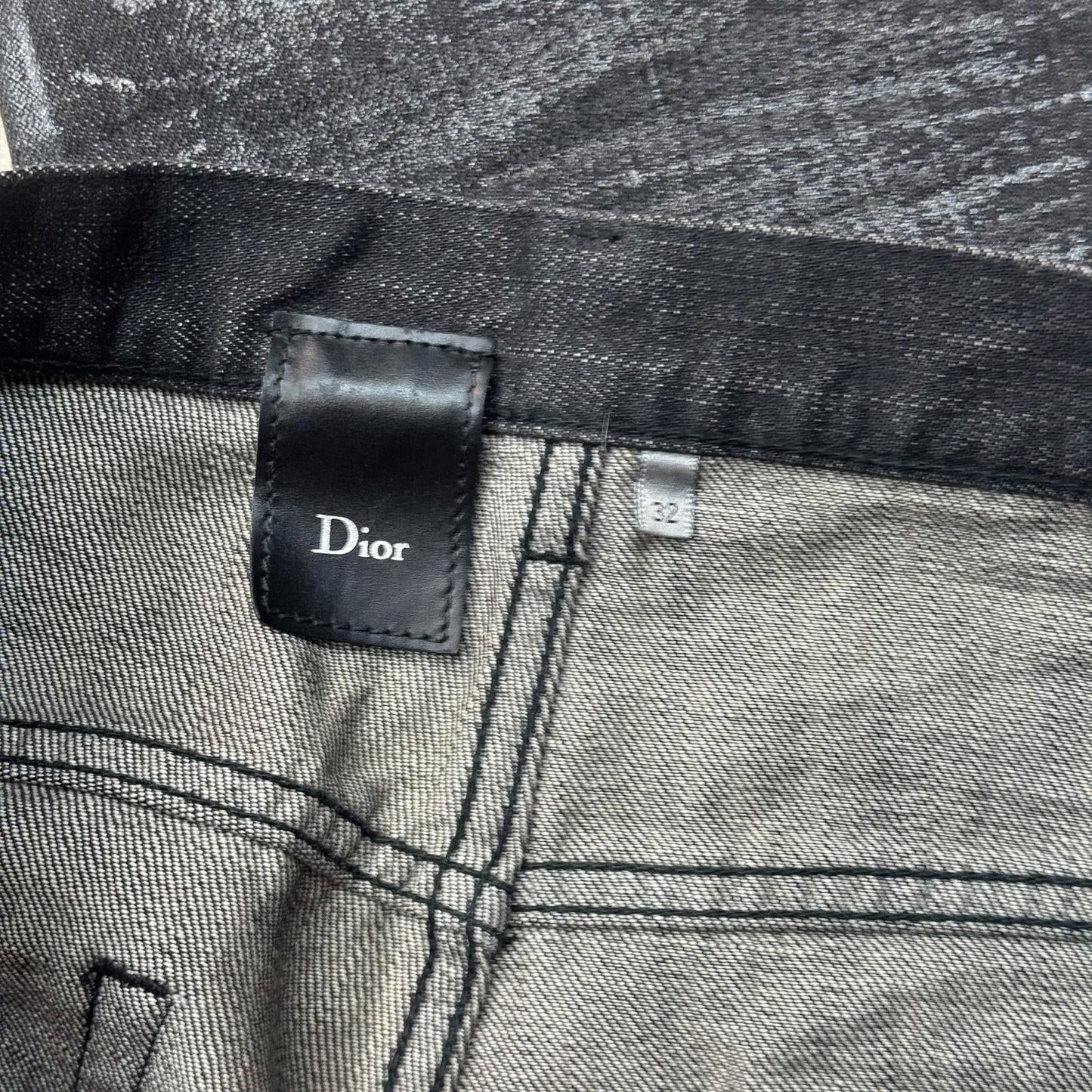AW07 Dior Homme Black Luster Wax Denim