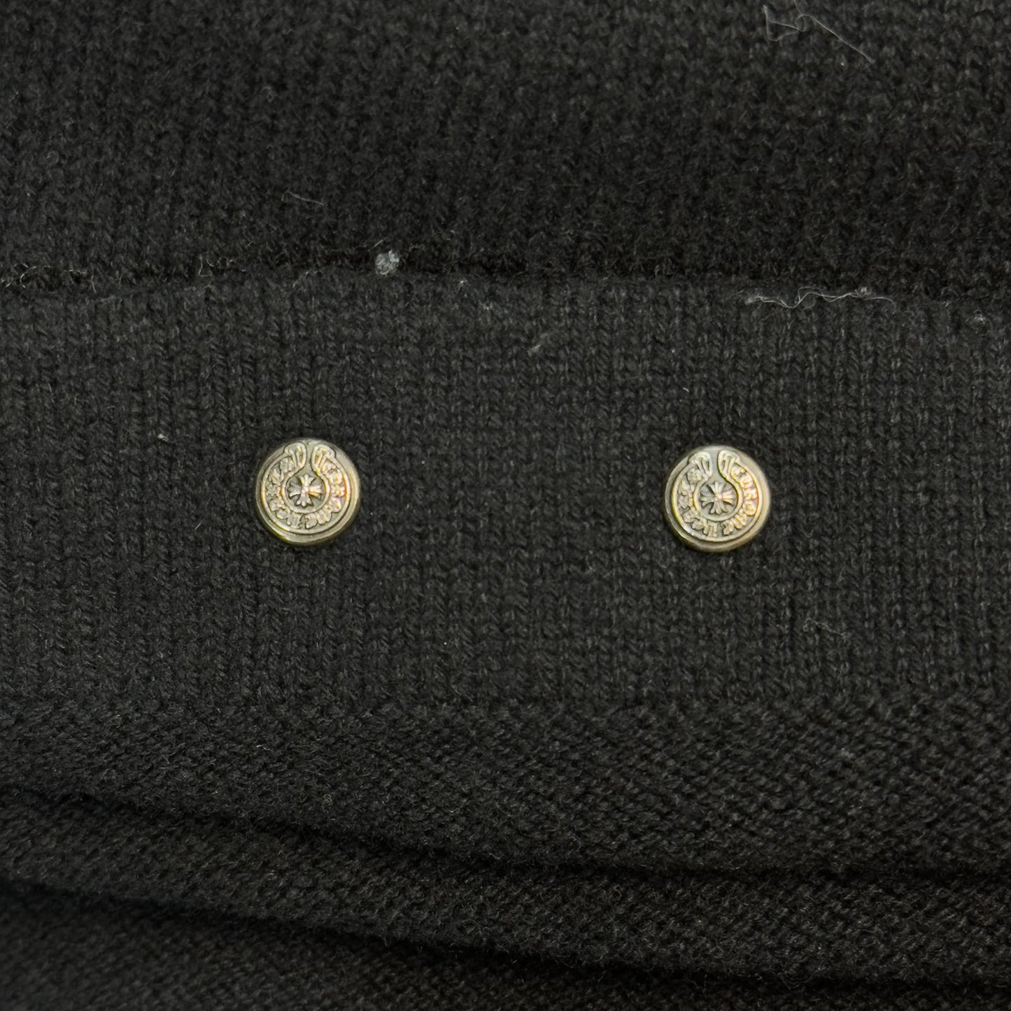 Chrome Hearts Sailin On Leather Patch Cashmere Hoodie
