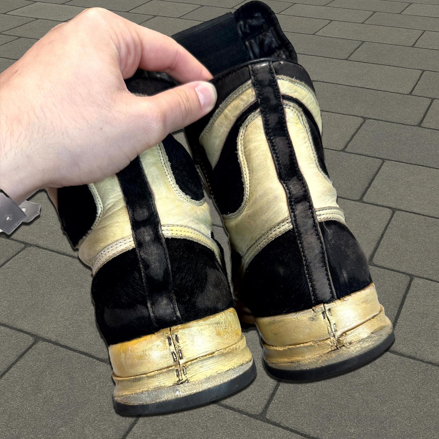 AW08 Rick Owens 1/40 Pony Hair Oreo Dunks