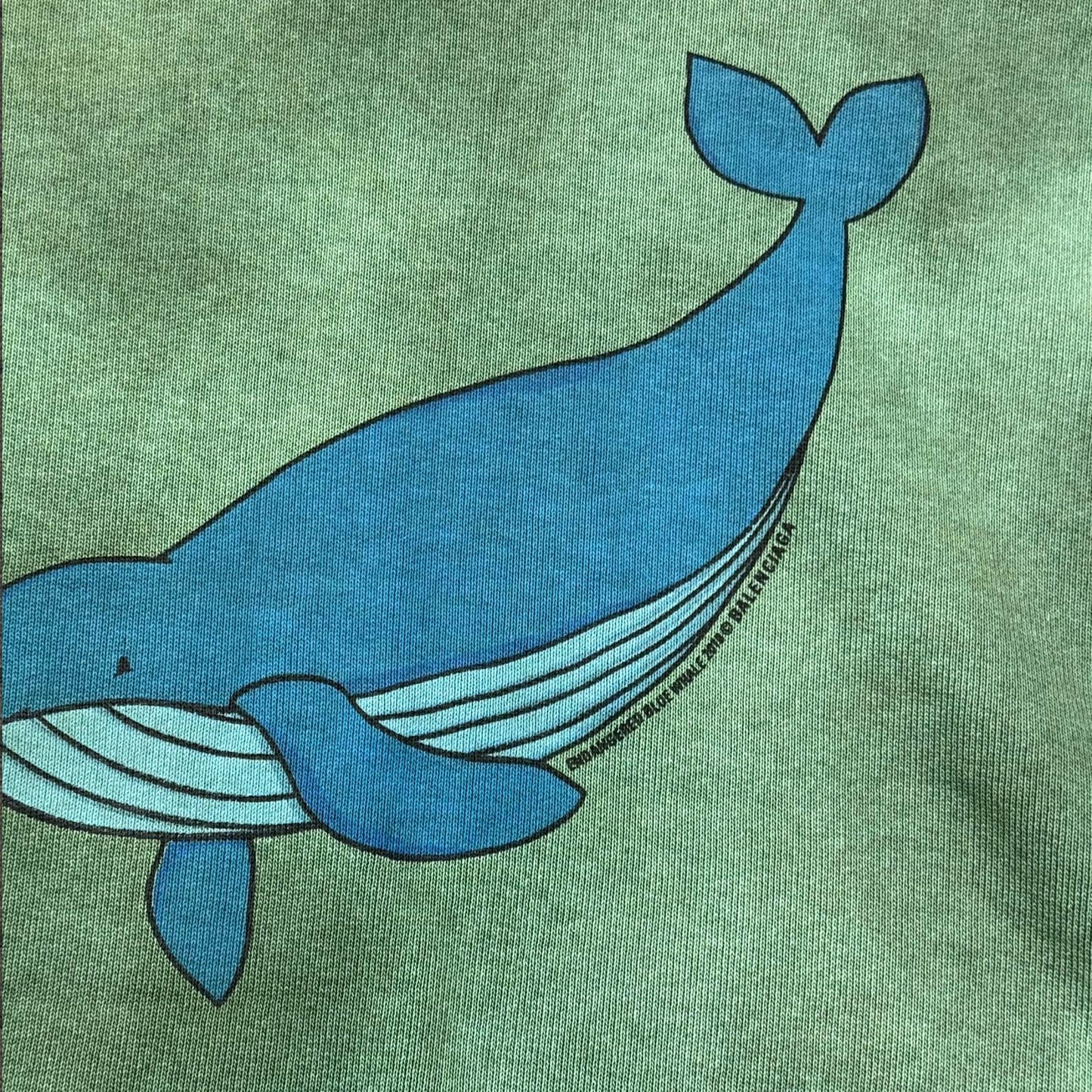 2018 Balenciaga Green Washed Whale Hoodie